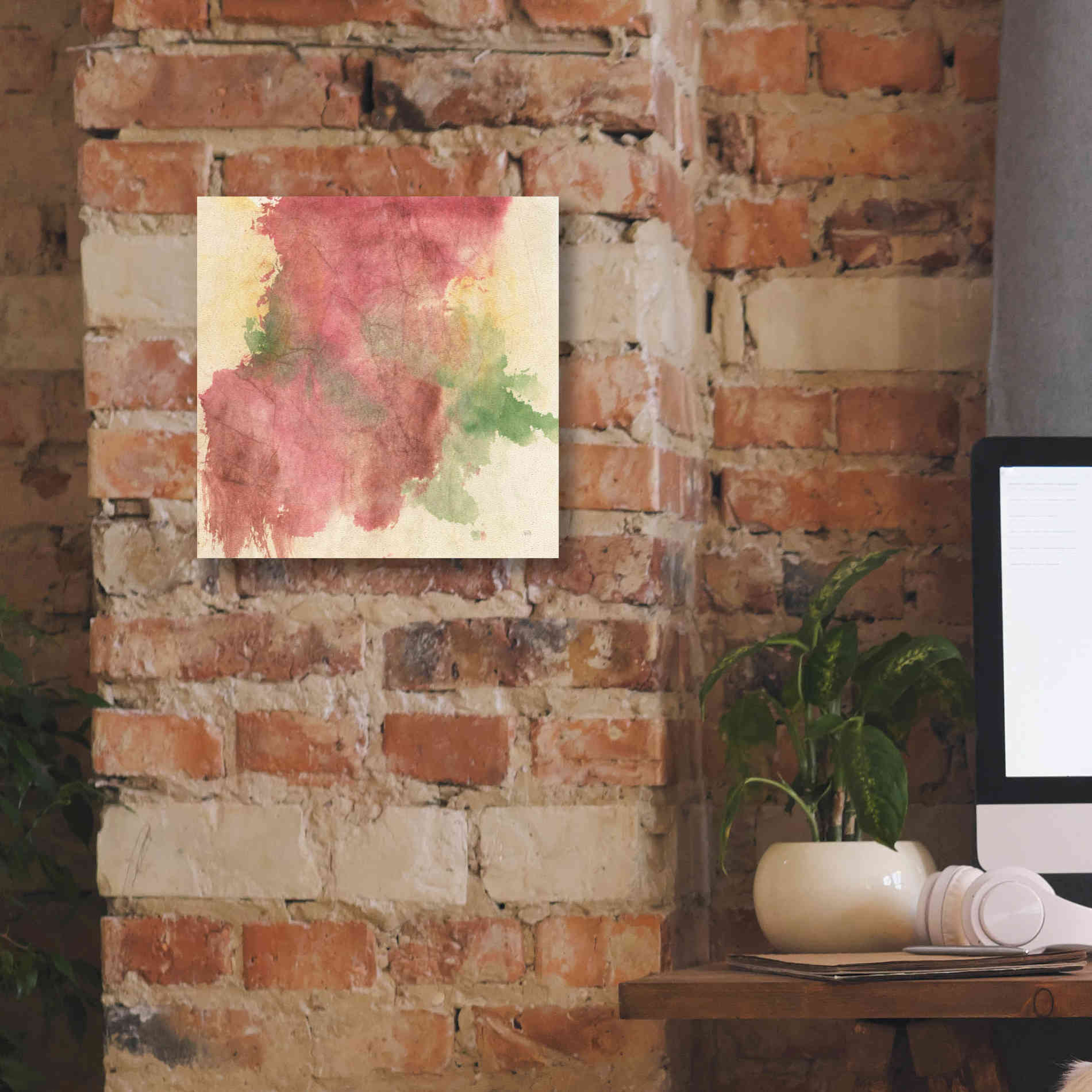 'Rouge Growth II' by Chris Paschke, Giclee Canvas Wall Art,12 x 12