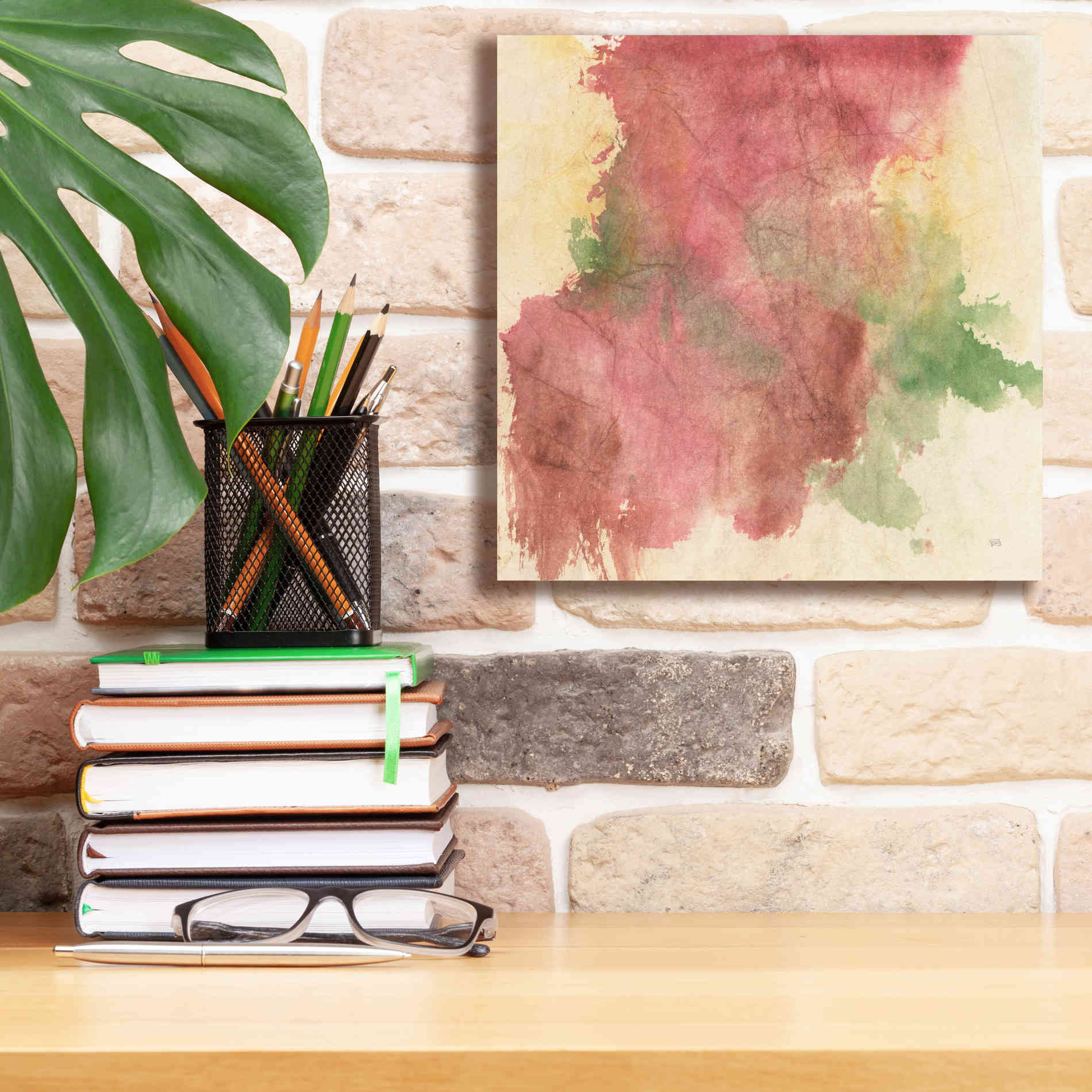 'Rouge Growth II' by Chris Paschke, Giclee Canvas Wall Art,12 x 12