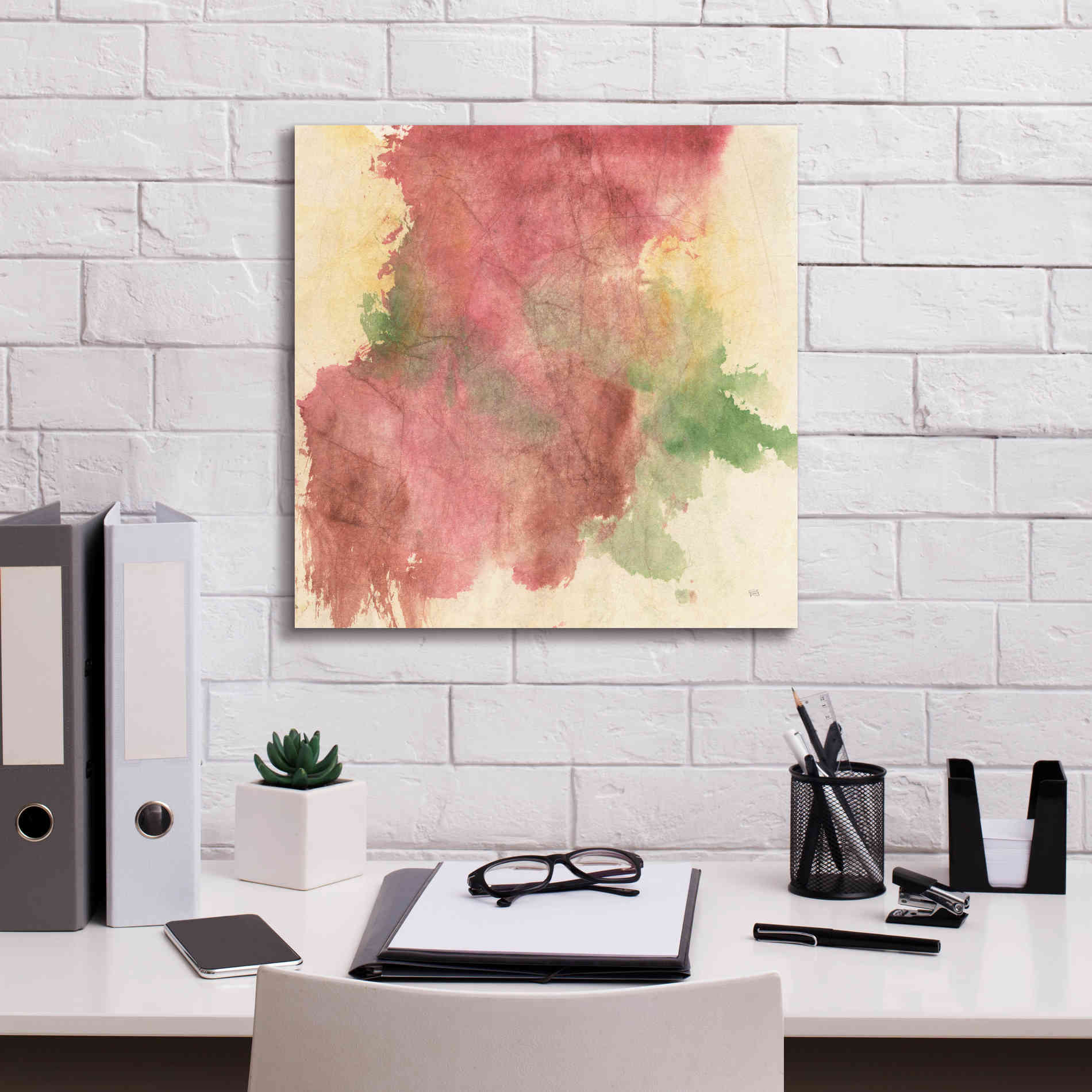 'Rouge Growth II' by Chris Paschke, Giclee Canvas Wall Art,18 x 18