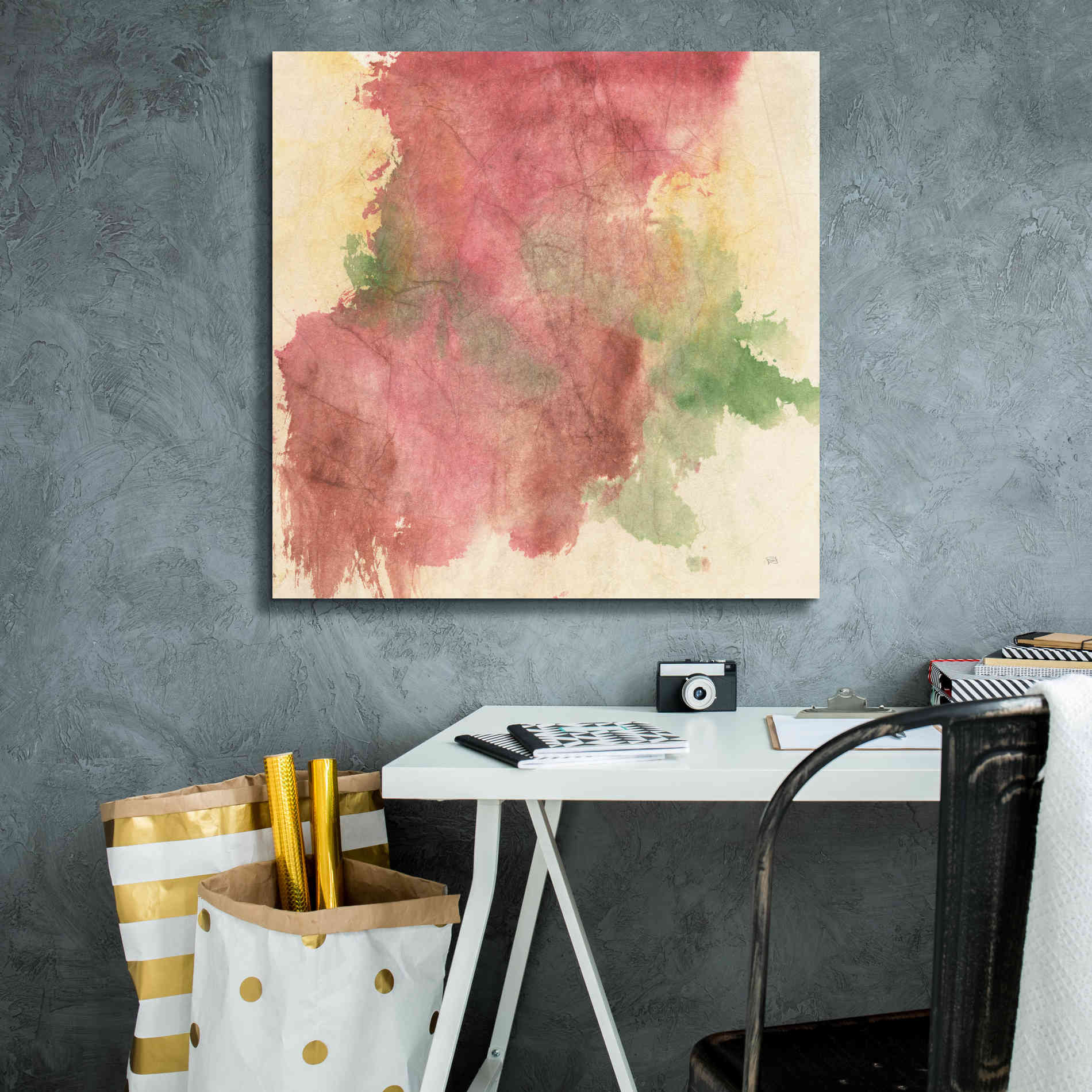 'Rouge Growth II' by Chris Paschke, Giclee Canvas Wall Art,26 x 26