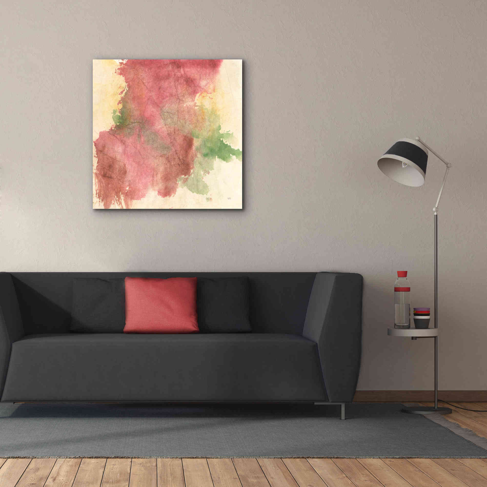 'Rouge Growth II' by Chris Paschke, Giclee Canvas Wall Art,37 x 37