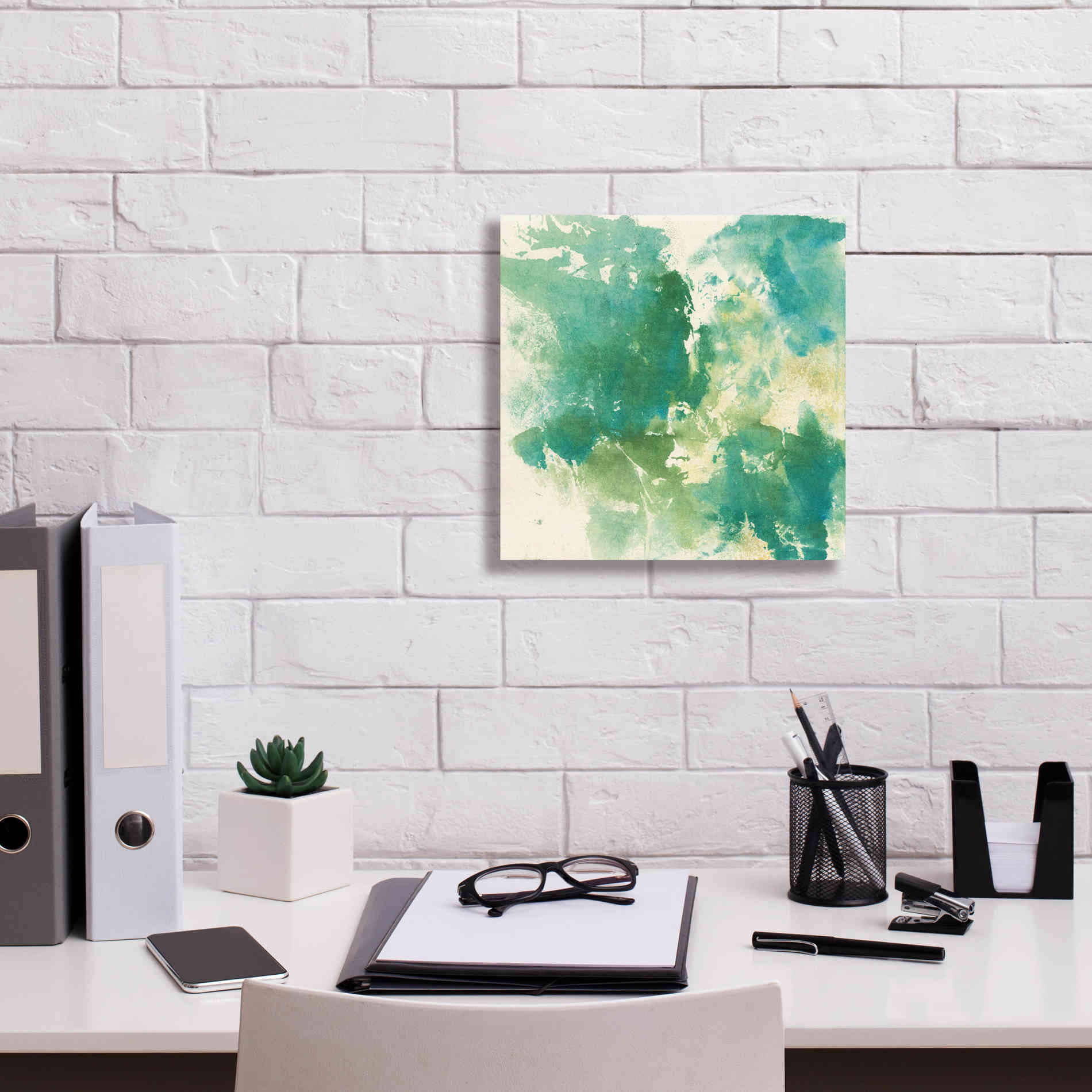 'Mossy Rock I' by Chris Paschke, Giclee Canvas Wall Art,12 x 12