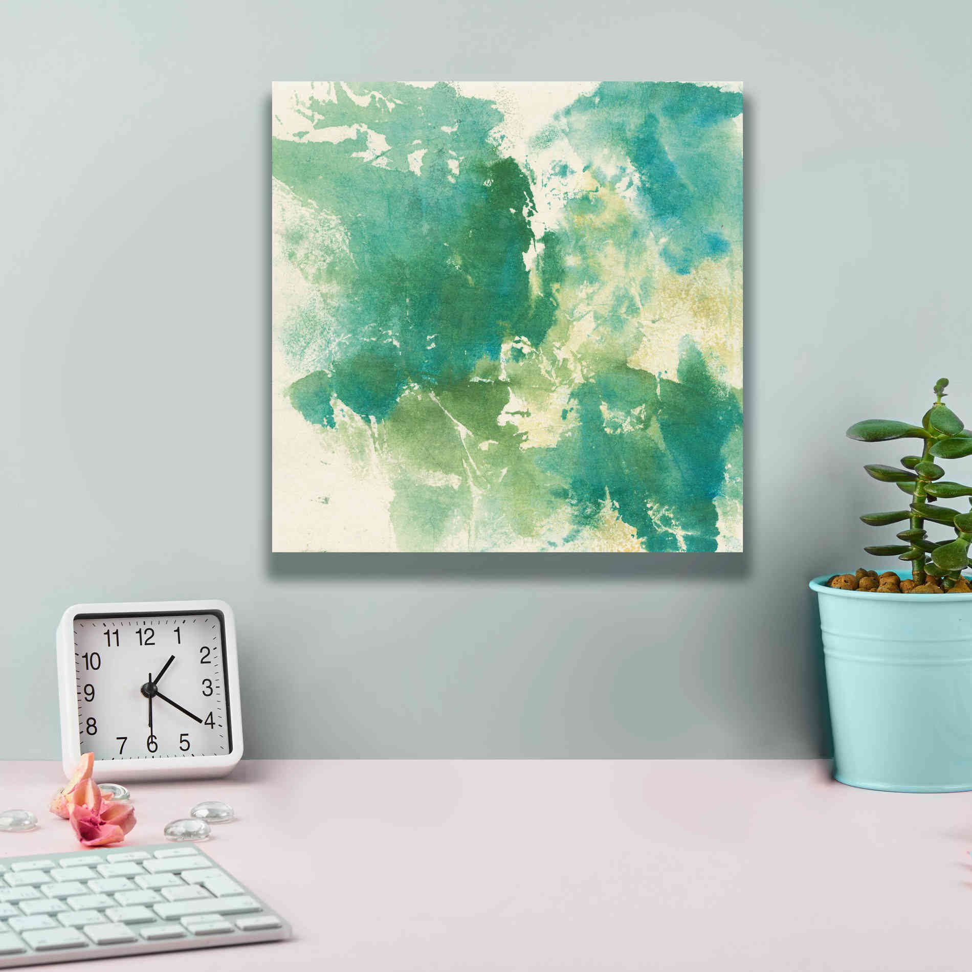 'Mossy Rock I' by Chris Paschke, Giclee Canvas Wall Art,12 x 12