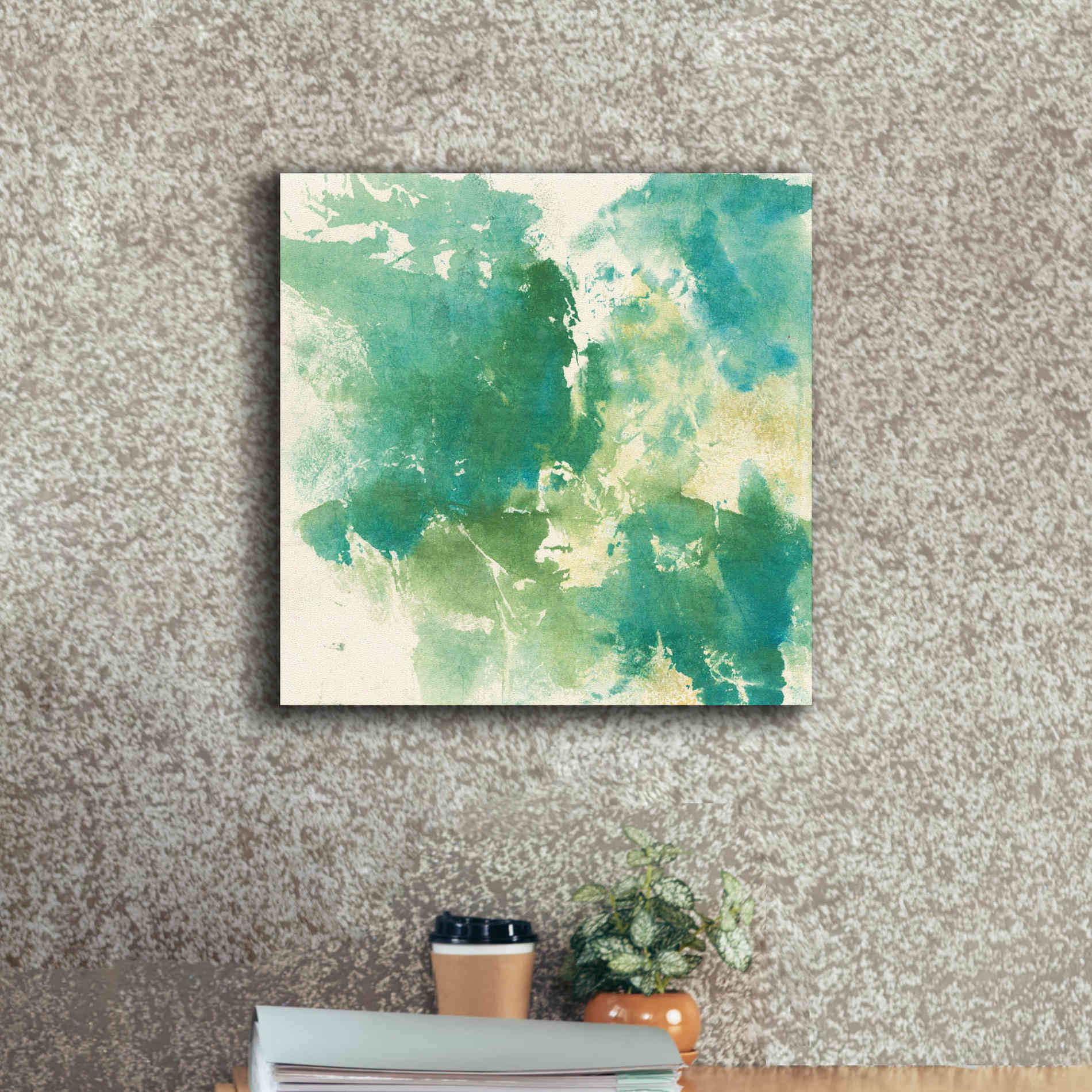 'Mossy Rock I' by Chris Paschke, Giclee Canvas Wall Art,18 x 18