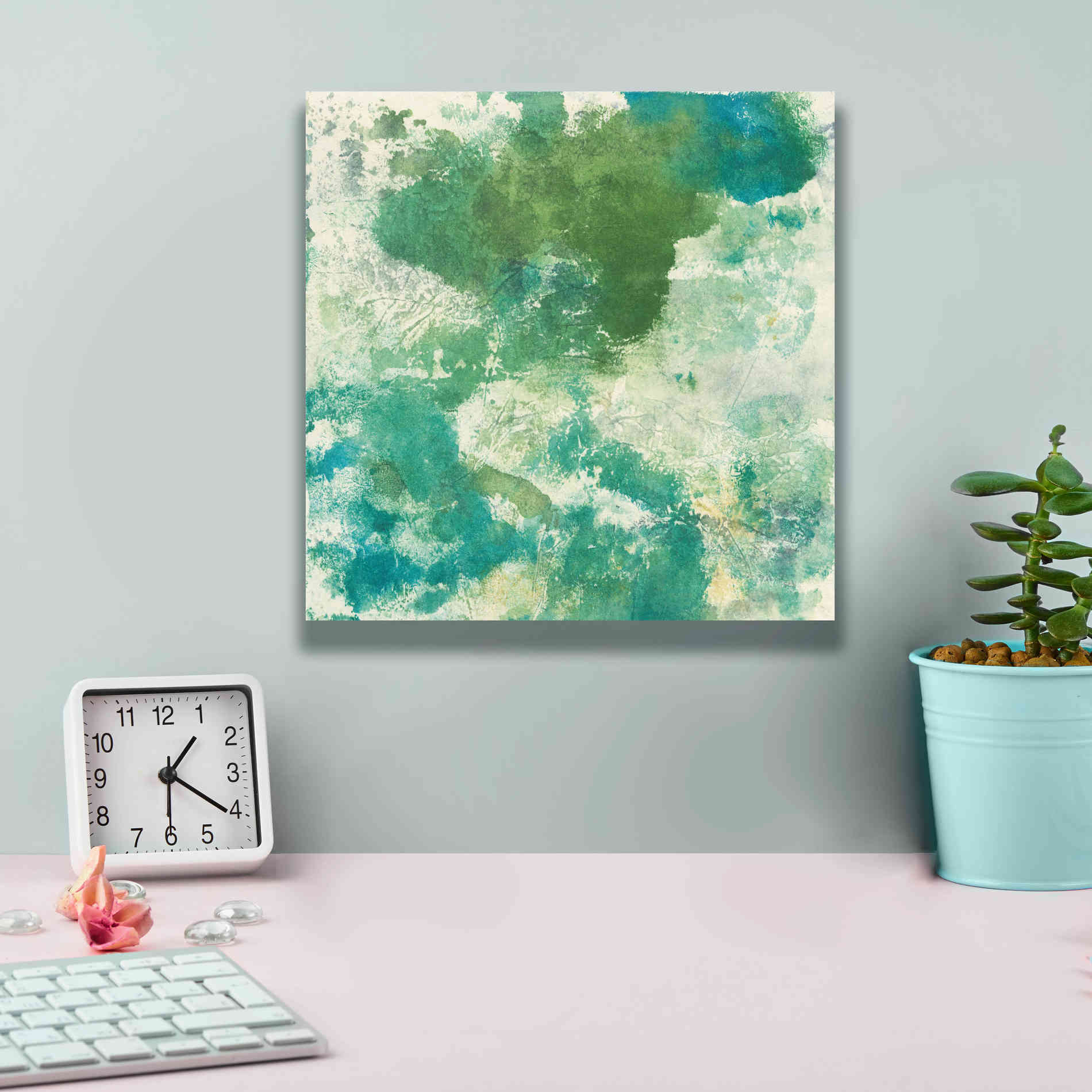 'Mossy Rock II' by Chris Paschke, Giclee Canvas Wall Art,12 x 12