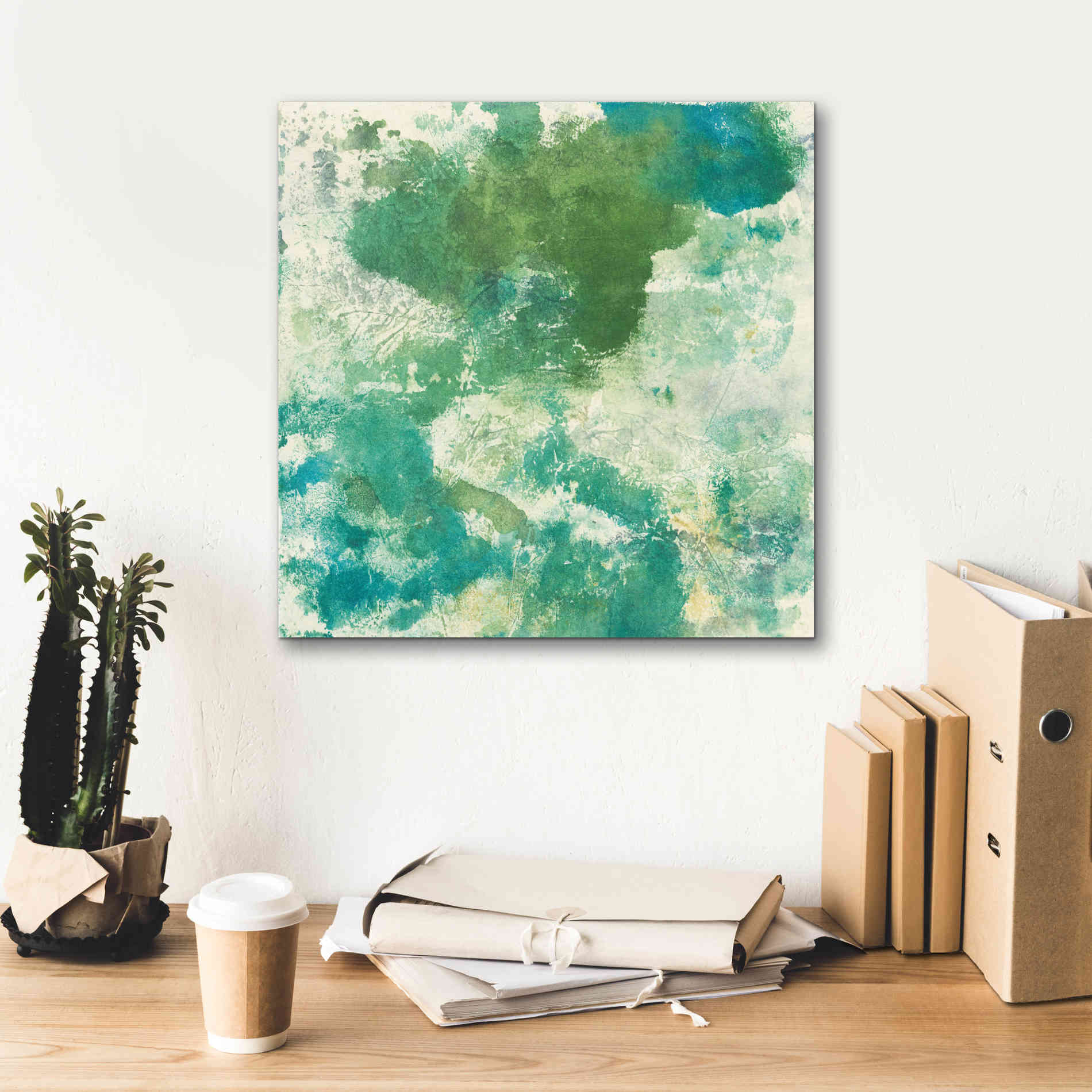 'Mossy Rock II' by Chris Paschke, Giclee Canvas Wall Art,18 x 18