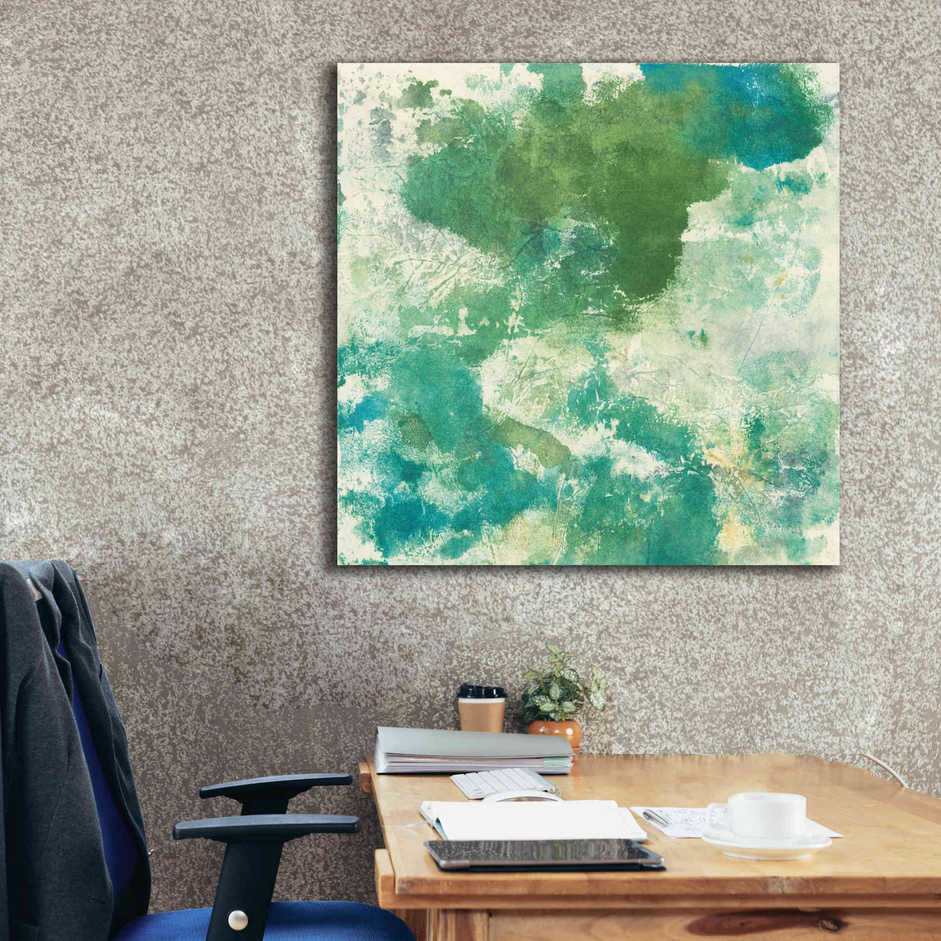 'Mossy Rock II' by Chris Paschke, Giclee Canvas Wall Art,37 x 37