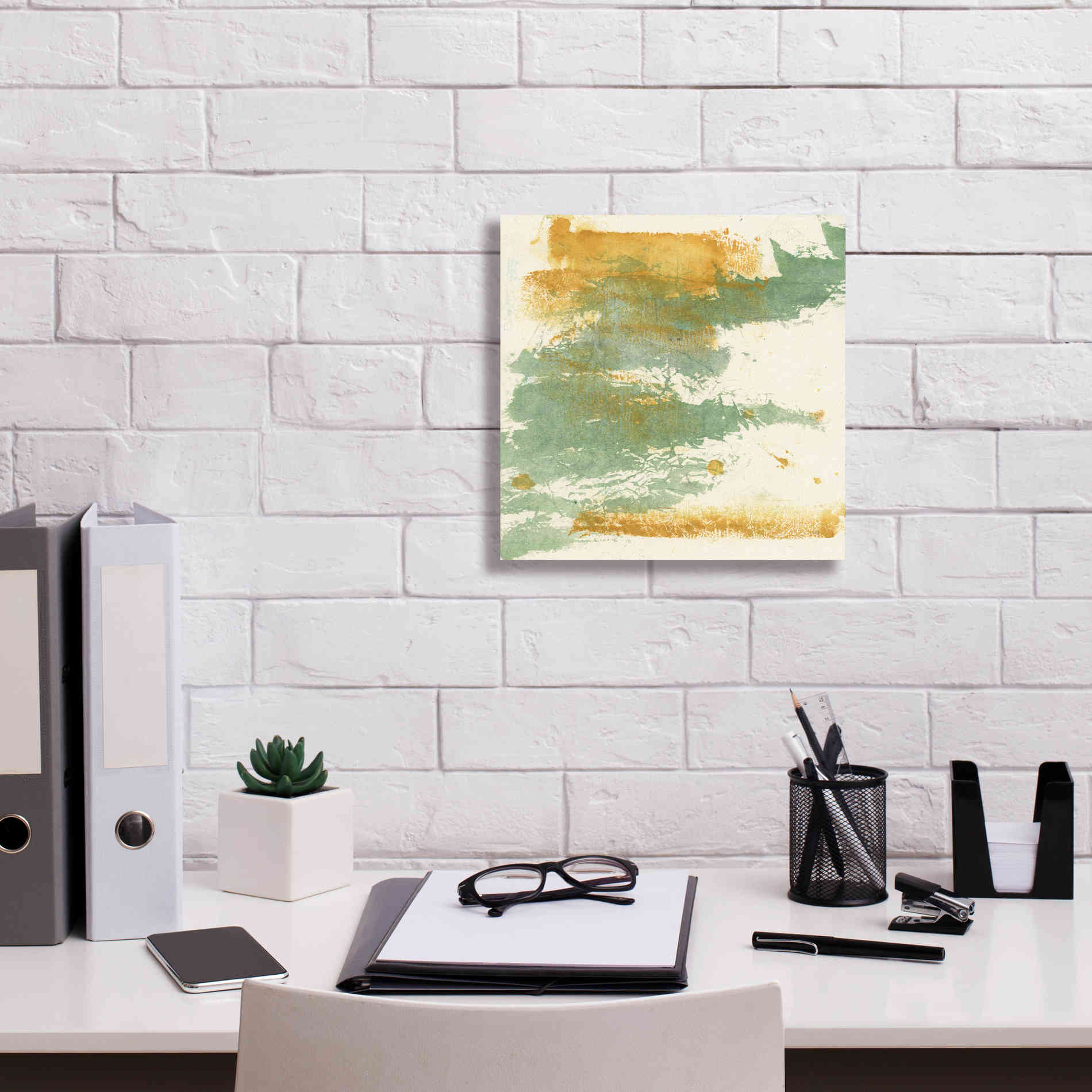 'Textured Gold I' by Chris Paschke, Giclee Canvas Wall Art,12 x 12