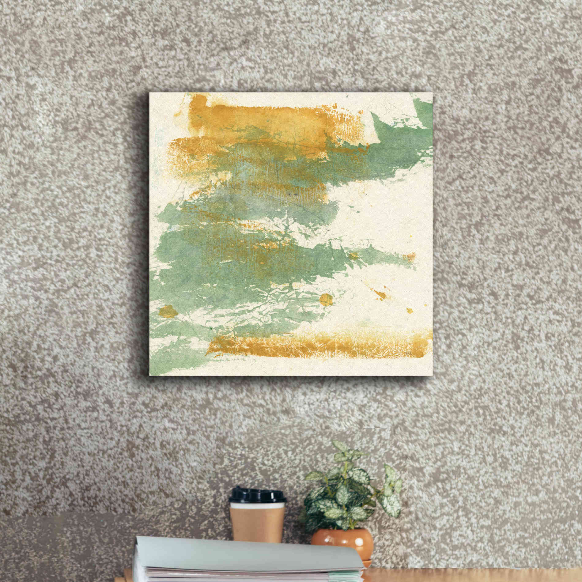 'Textured Gold I' by Chris Paschke, Giclee Canvas Wall Art,18 x 18