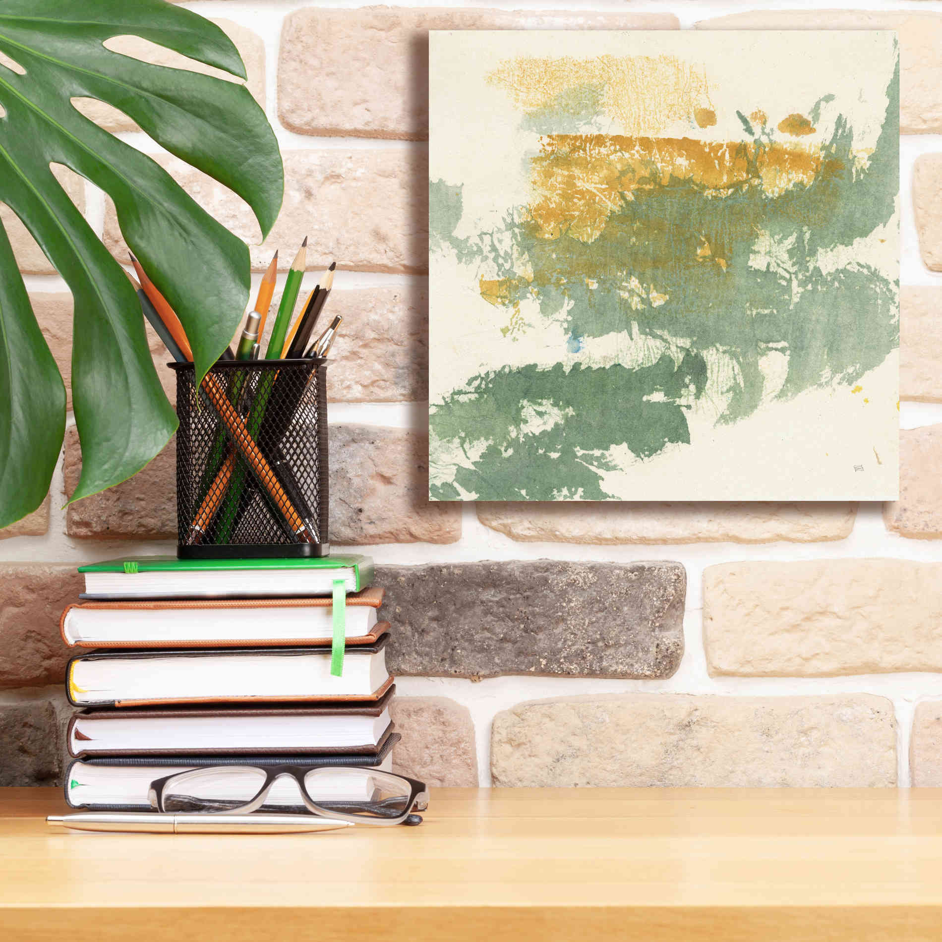 'Textured Gold II' by Chris Paschke, Giclee Canvas Wall Art,12 x 12