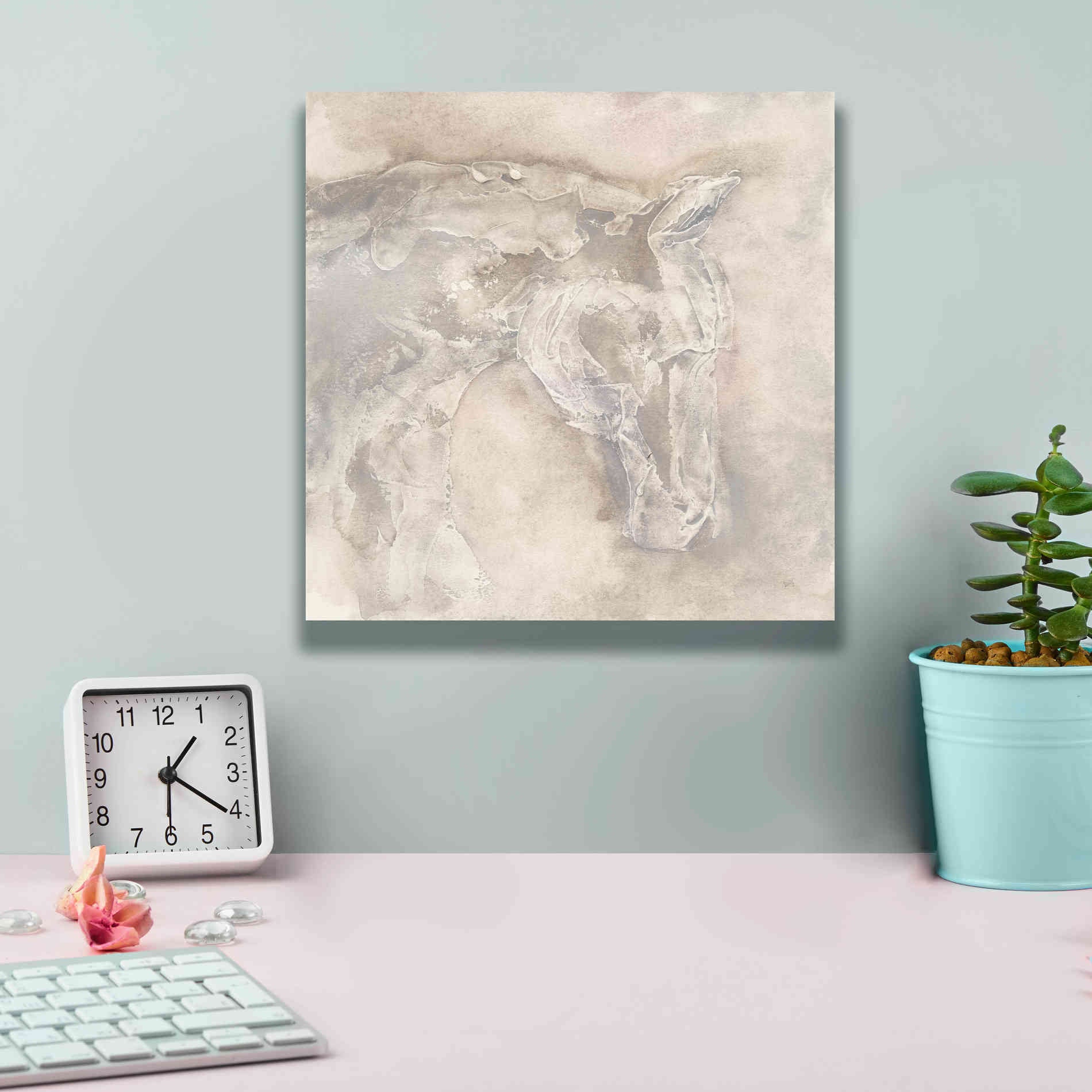 'Gray Head III' by Chris Paschke, Giclee Canvas Wall Art,12 x 12