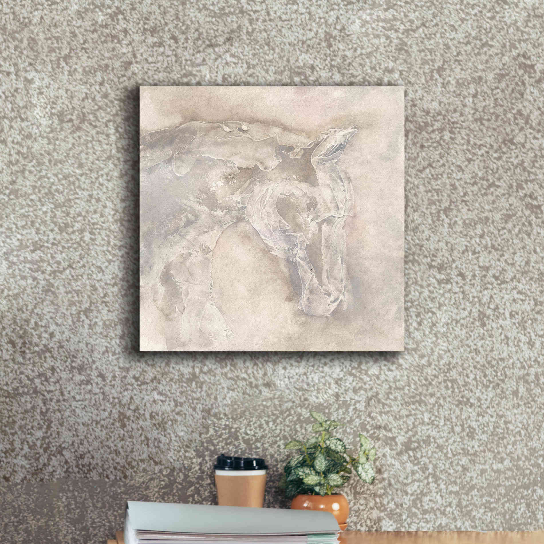 'Gray Head III' by Chris Paschke, Giclee Canvas Wall Art,18 x 18