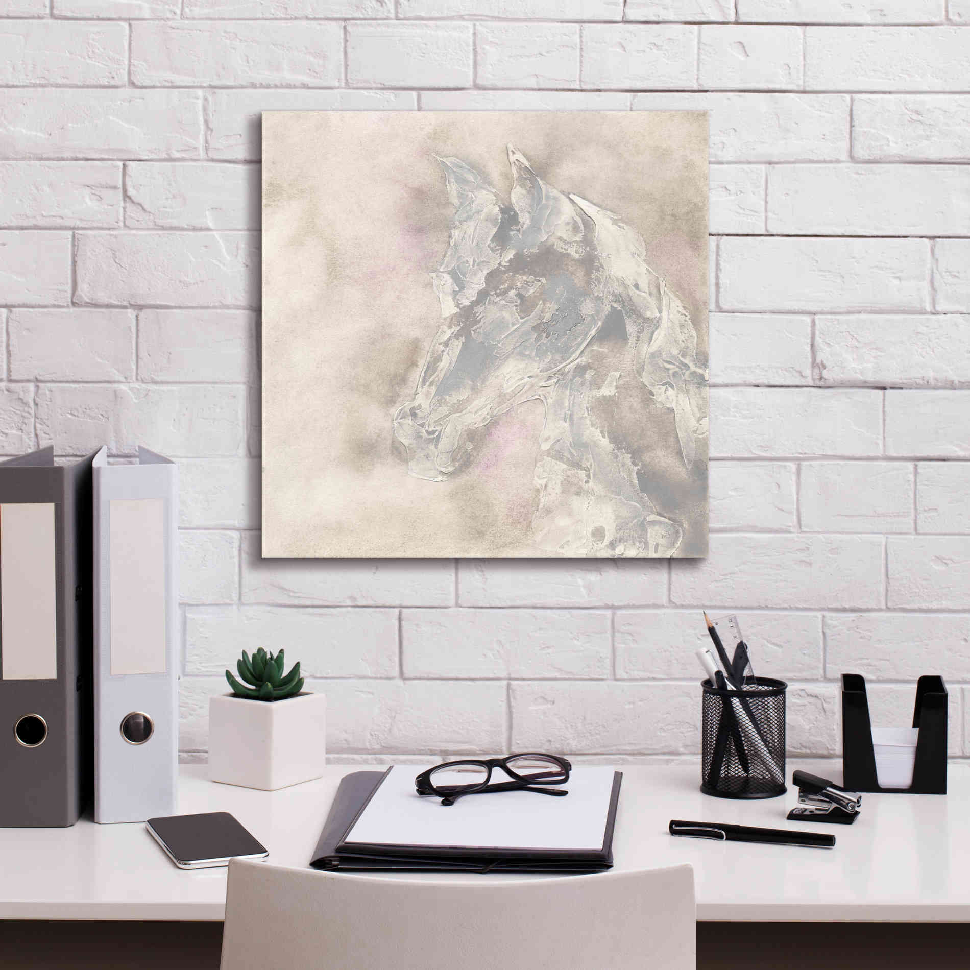 'Gray Head IV' by Chris Paschke, Giclee Canvas Wall Art,18 x 18