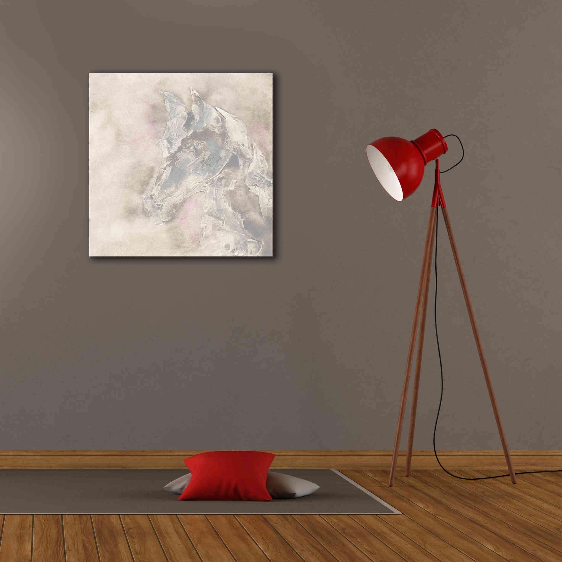 'Gray Head IV' by Chris Paschke, Giclee Canvas Wall Art,26 x 26