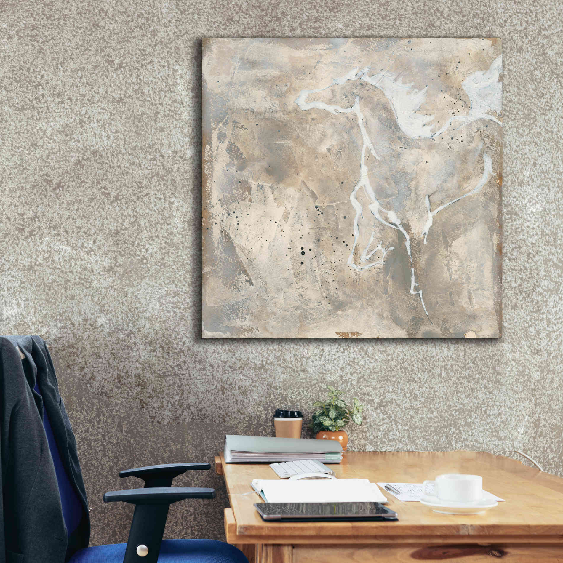 'White Horse II' by Chris Paschke, Giclee Canvas Wall Art,37 x 37