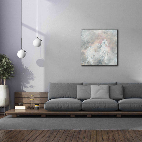 Image of 'Blush Horses II' by Chris Paschke, Giclee Canvas Wall Art,37 x 37