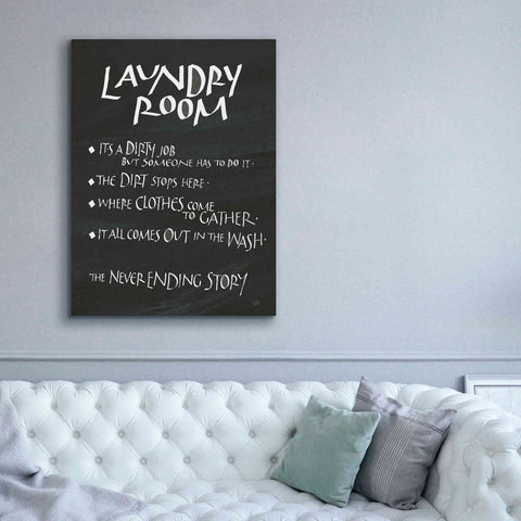 Image of 'Laundry Room Sayings' by Chris Paschke, Giclee Canvas Wall Art,40 x 54