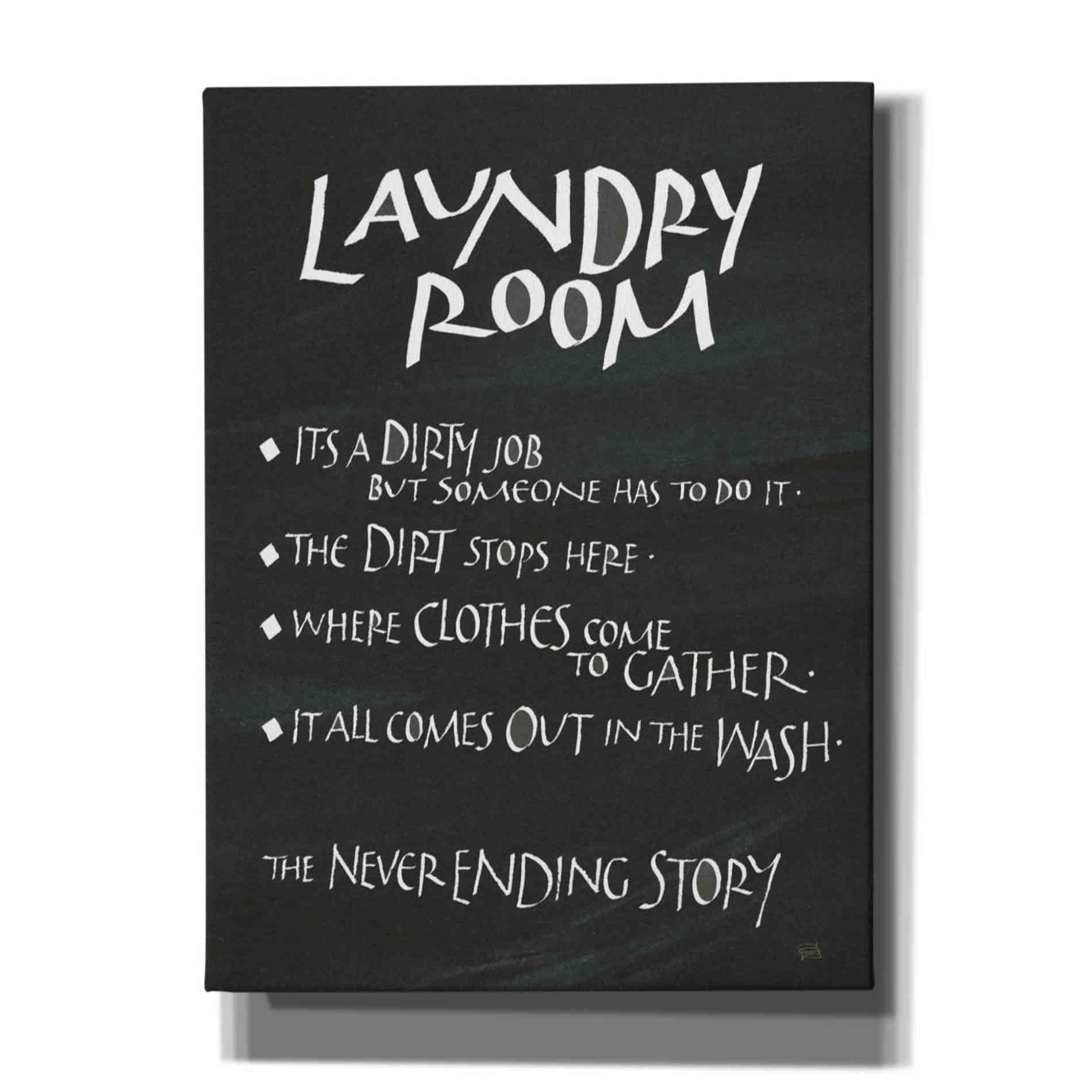 'Laundry Room Sayings' by Chris Paschke, Giclee Canvas Wall Art