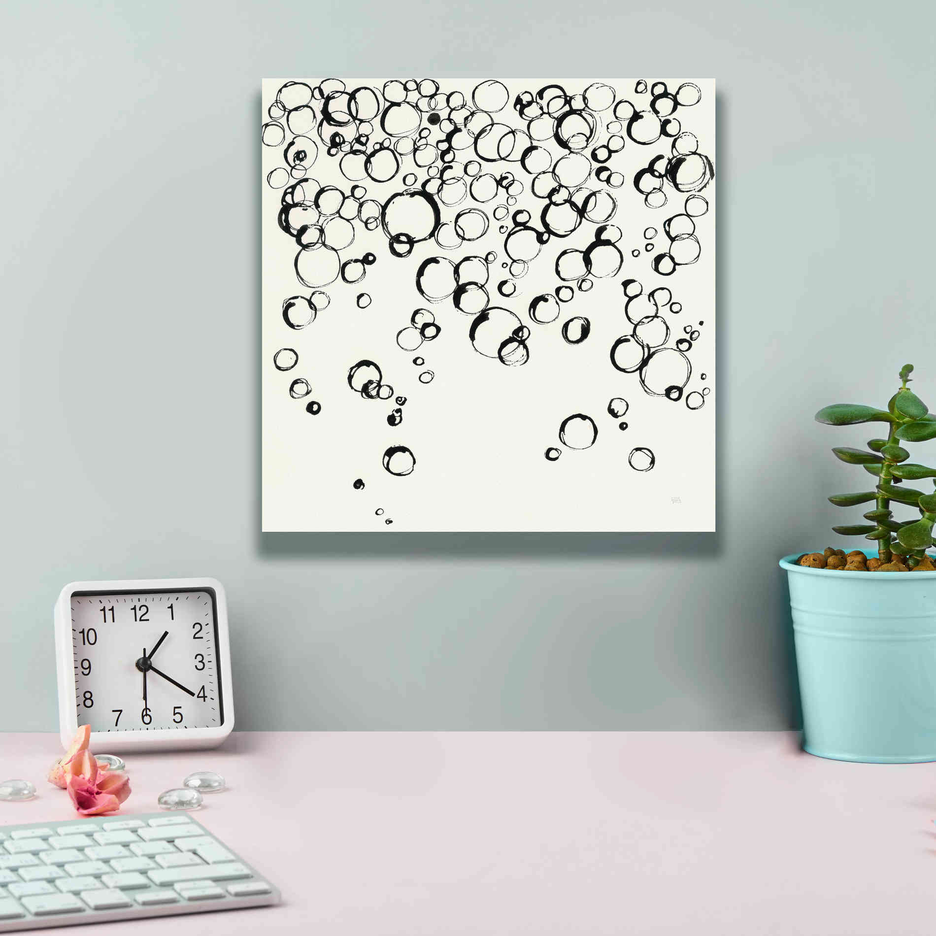 'Bubbles III' by Chris Paschke, Giclee Canvas Wall Art,12 x 12