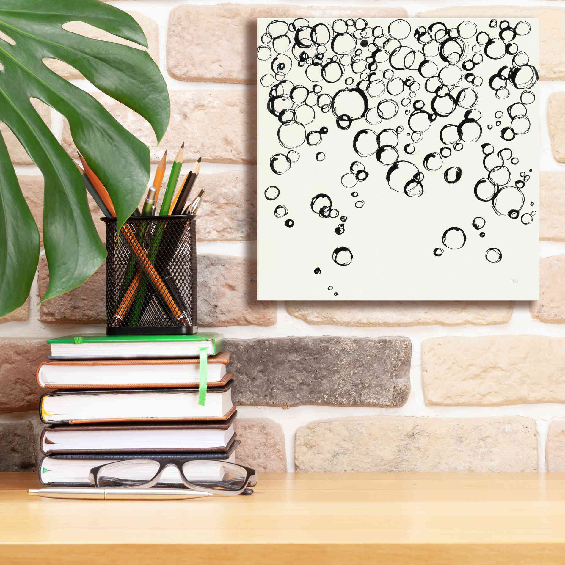 'Bubbles III' by Chris Paschke, Giclee Canvas Wall Art,12 x 12