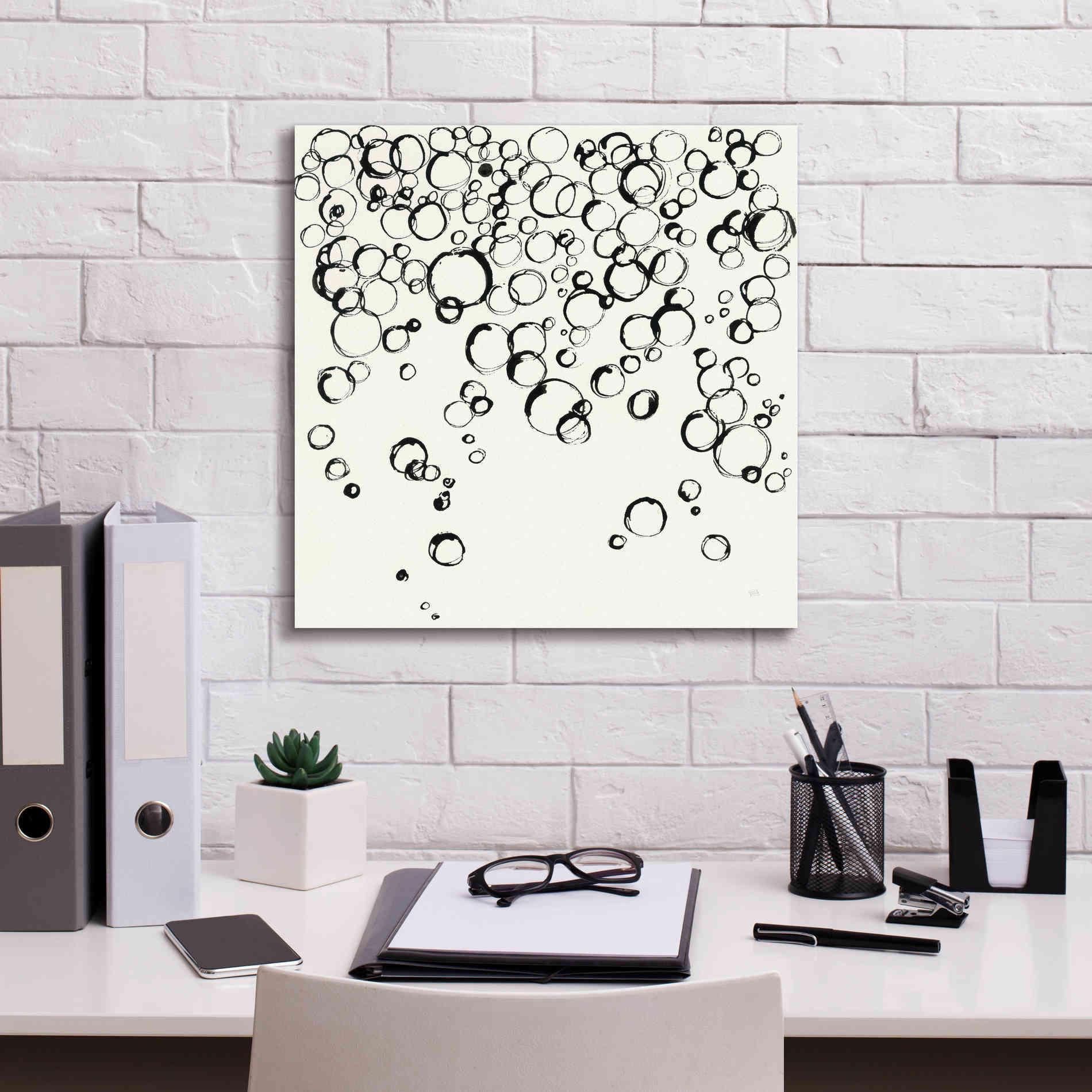 'Bubbles III' by Chris Paschke, Giclee Canvas Wall Art,18 x 18