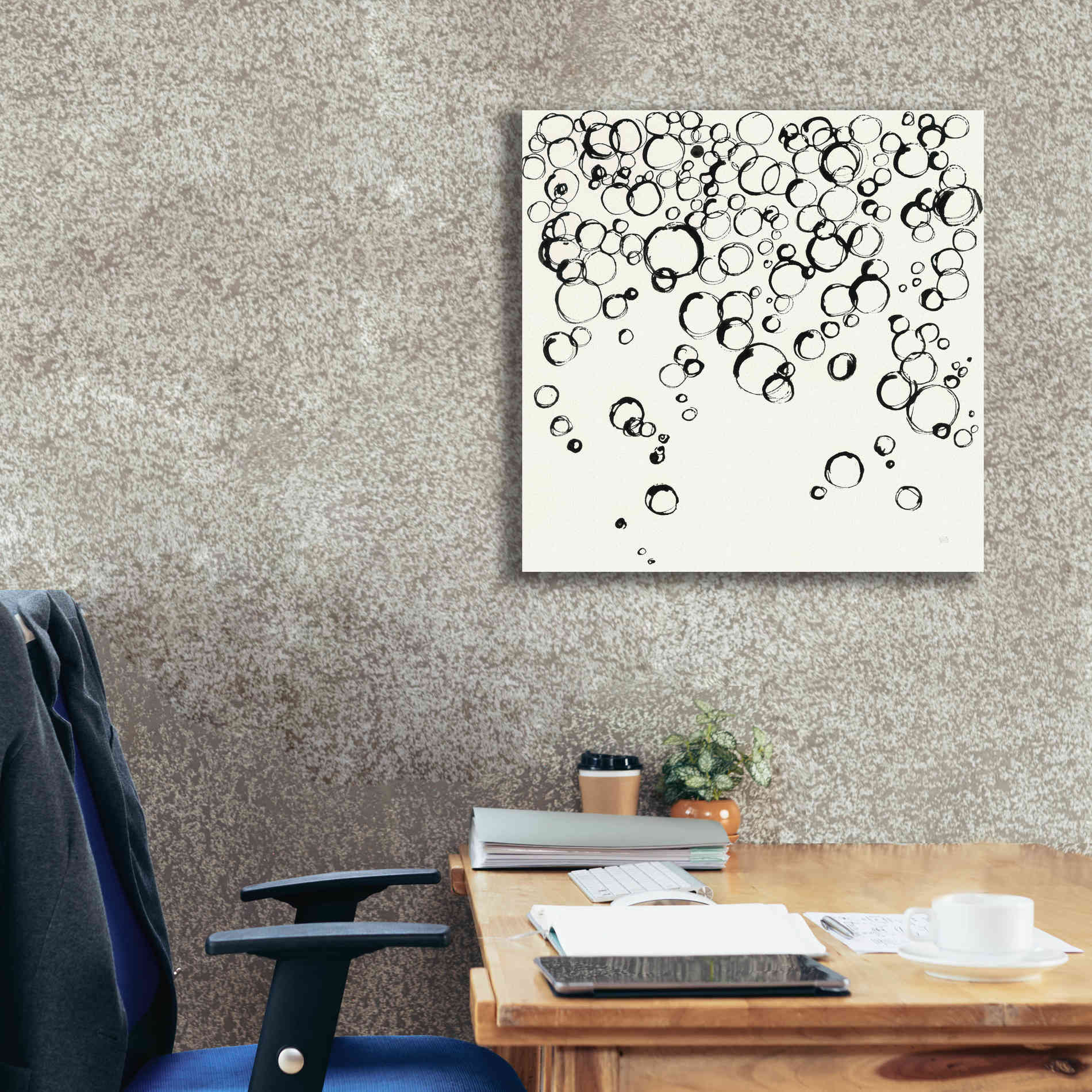 'Bubbles III' by Chris Paschke, Giclee Canvas Wall Art,26 x 26