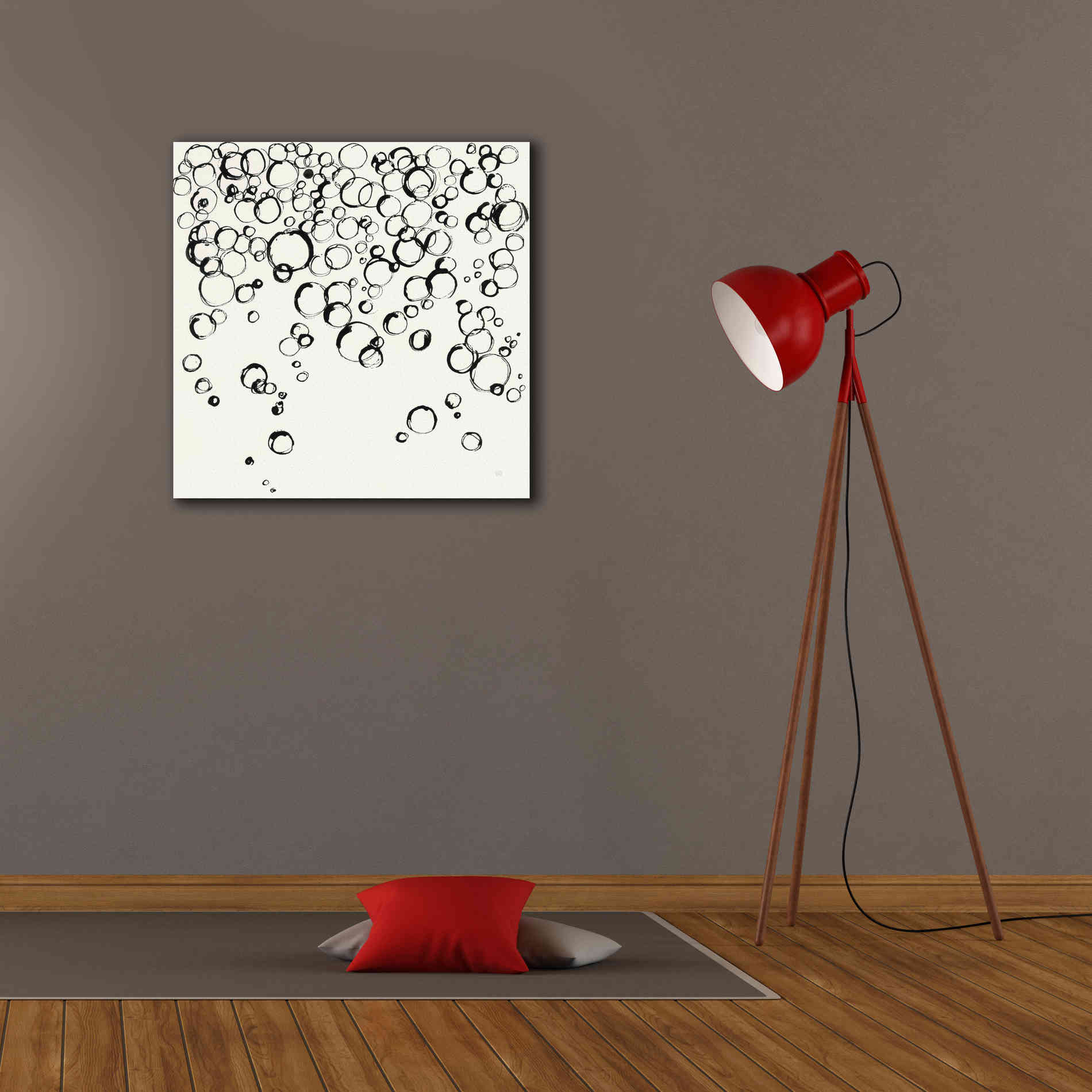 'Bubbles III' by Chris Paschke, Giclee Canvas Wall Art,26 x 26