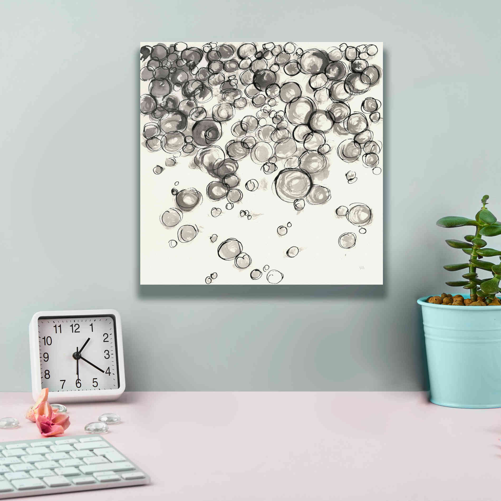 'Bubbles IV' by Chris Paschke, Giclee Canvas Wall Art,12 x 12