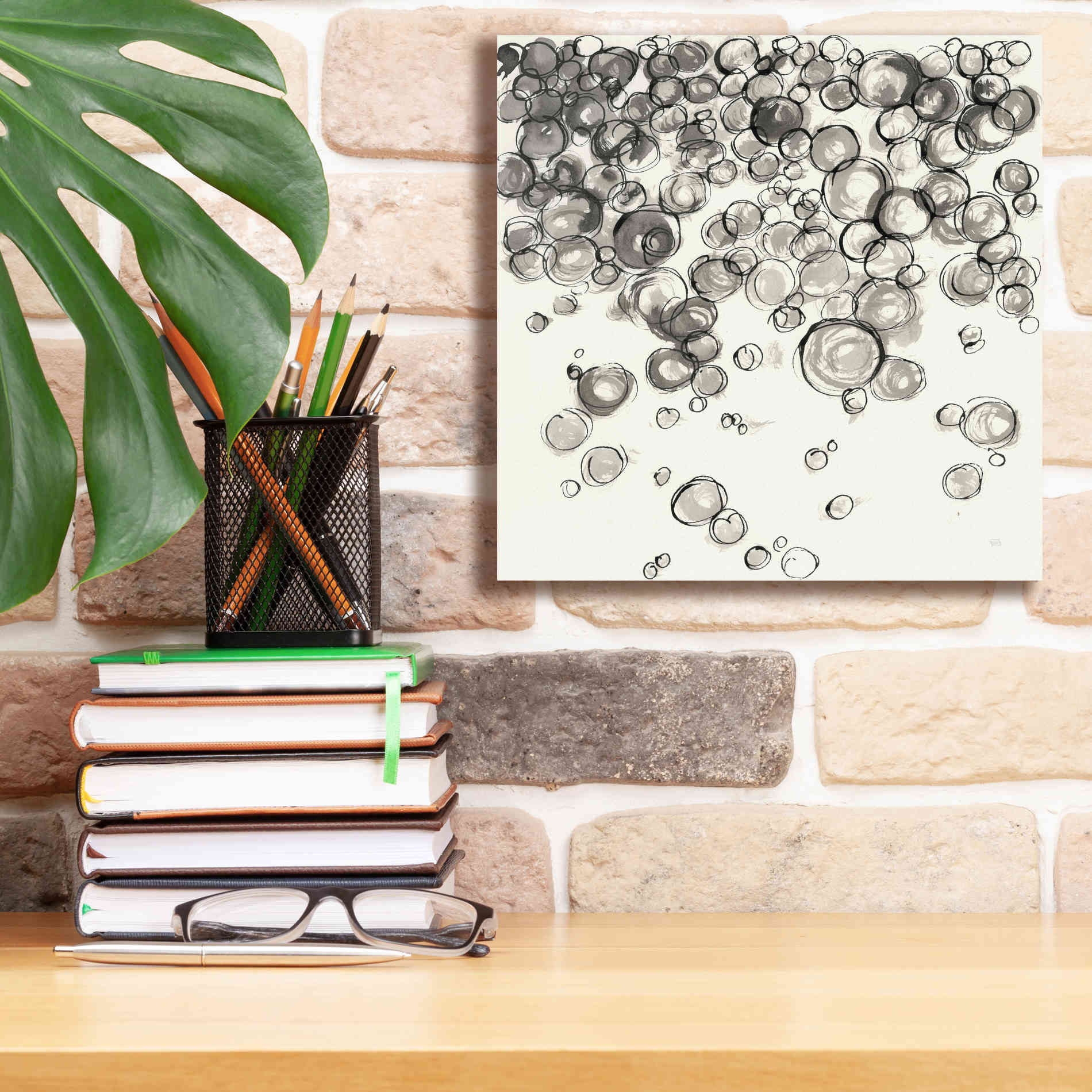 'Bubbles IV' by Chris Paschke, Giclee Canvas Wall Art,12 x 12