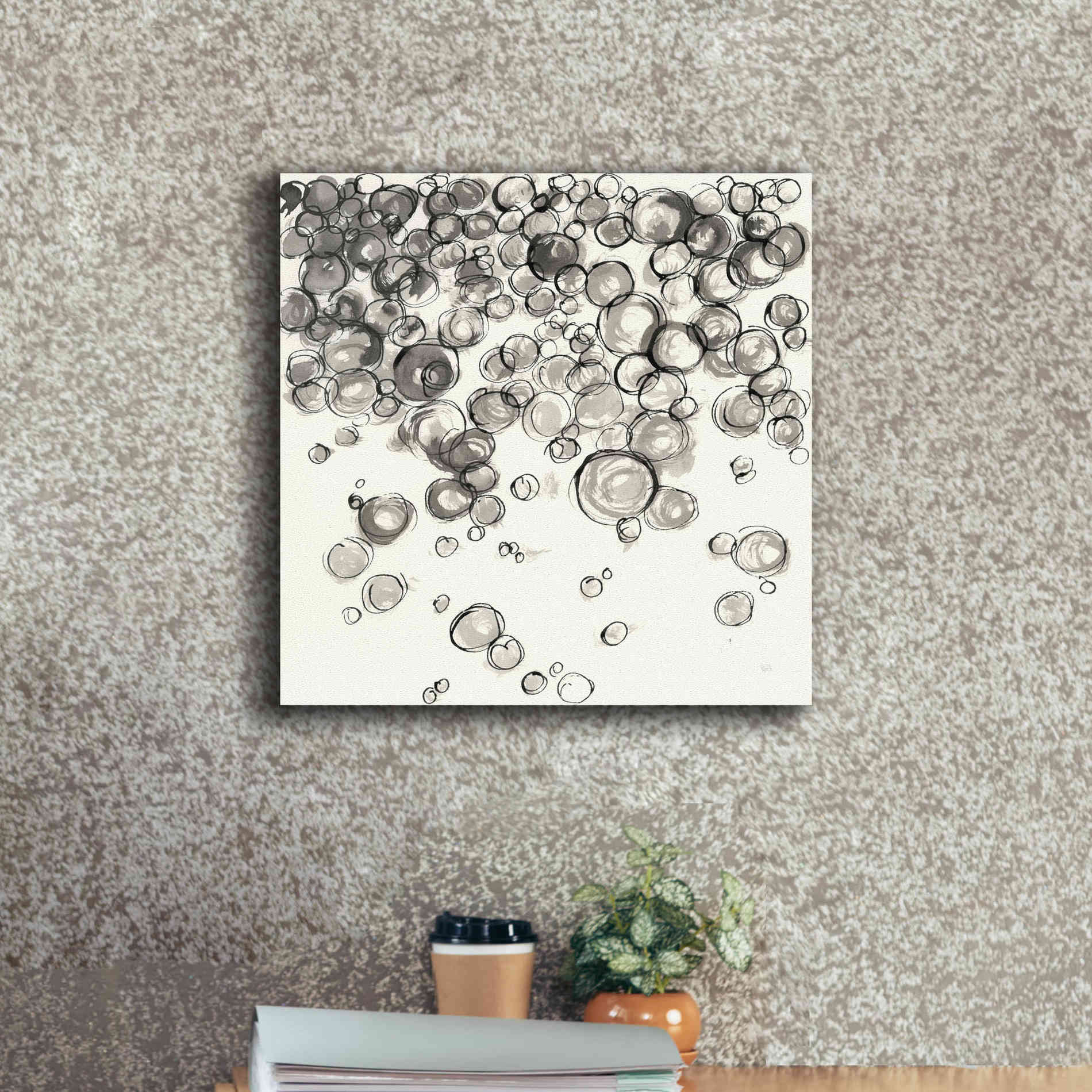 'Bubbles IV' by Chris Paschke, Giclee Canvas Wall Art,18 x 18