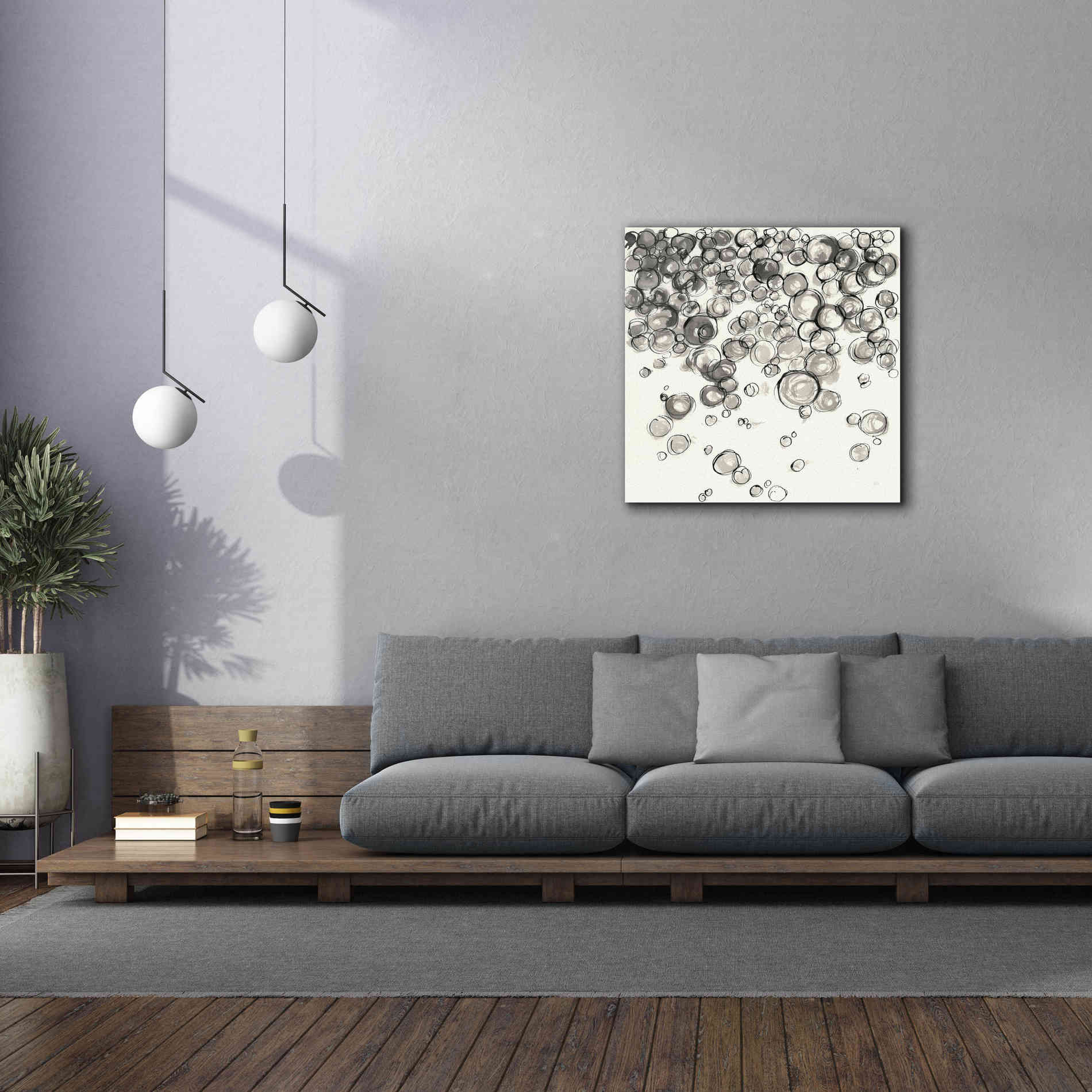 'Bubbles IV' by Chris Paschke, Giclee Canvas Wall Art,37 x 37