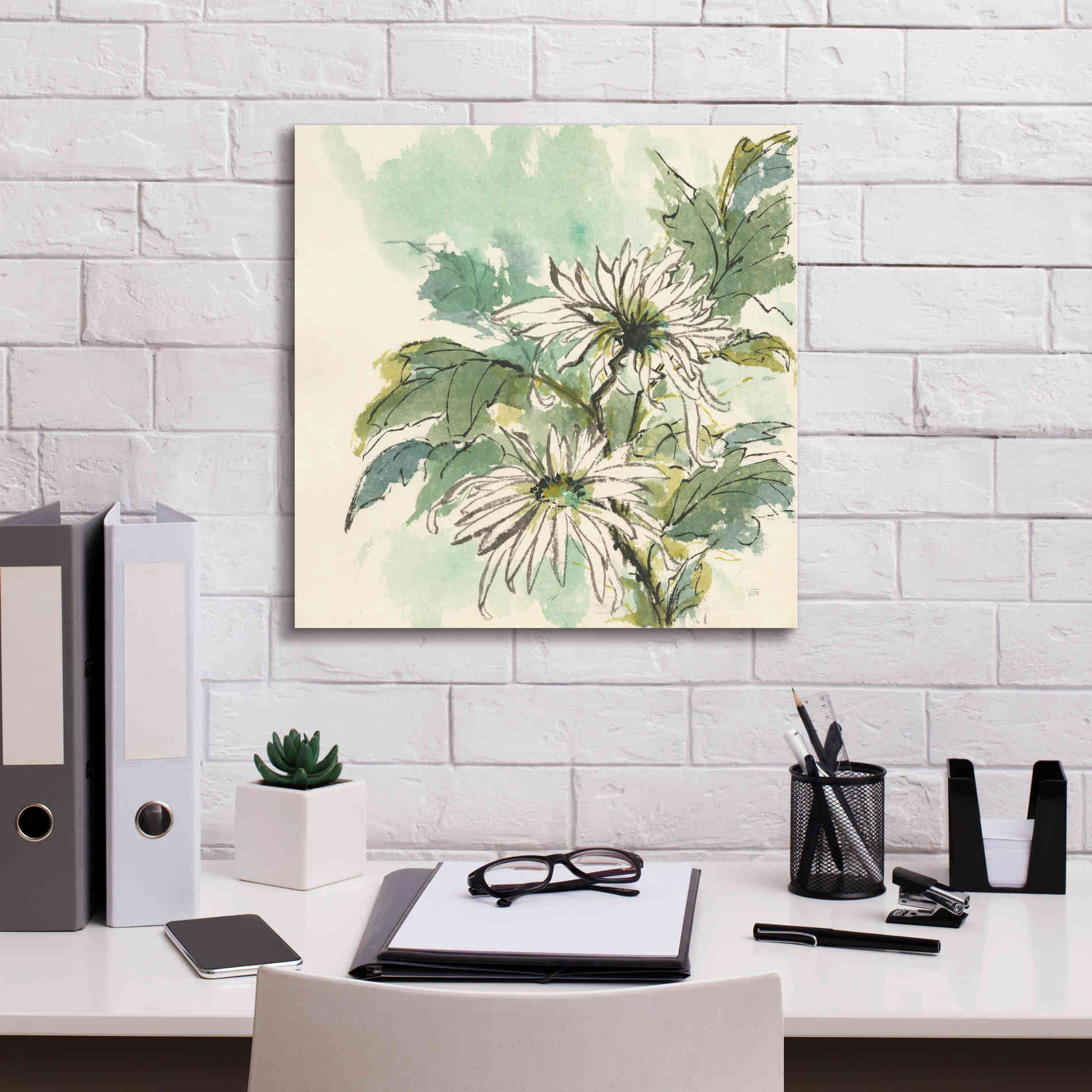 'Snowmum I' by Chris Paschke, Giclee Canvas Wall Art,18 x 18