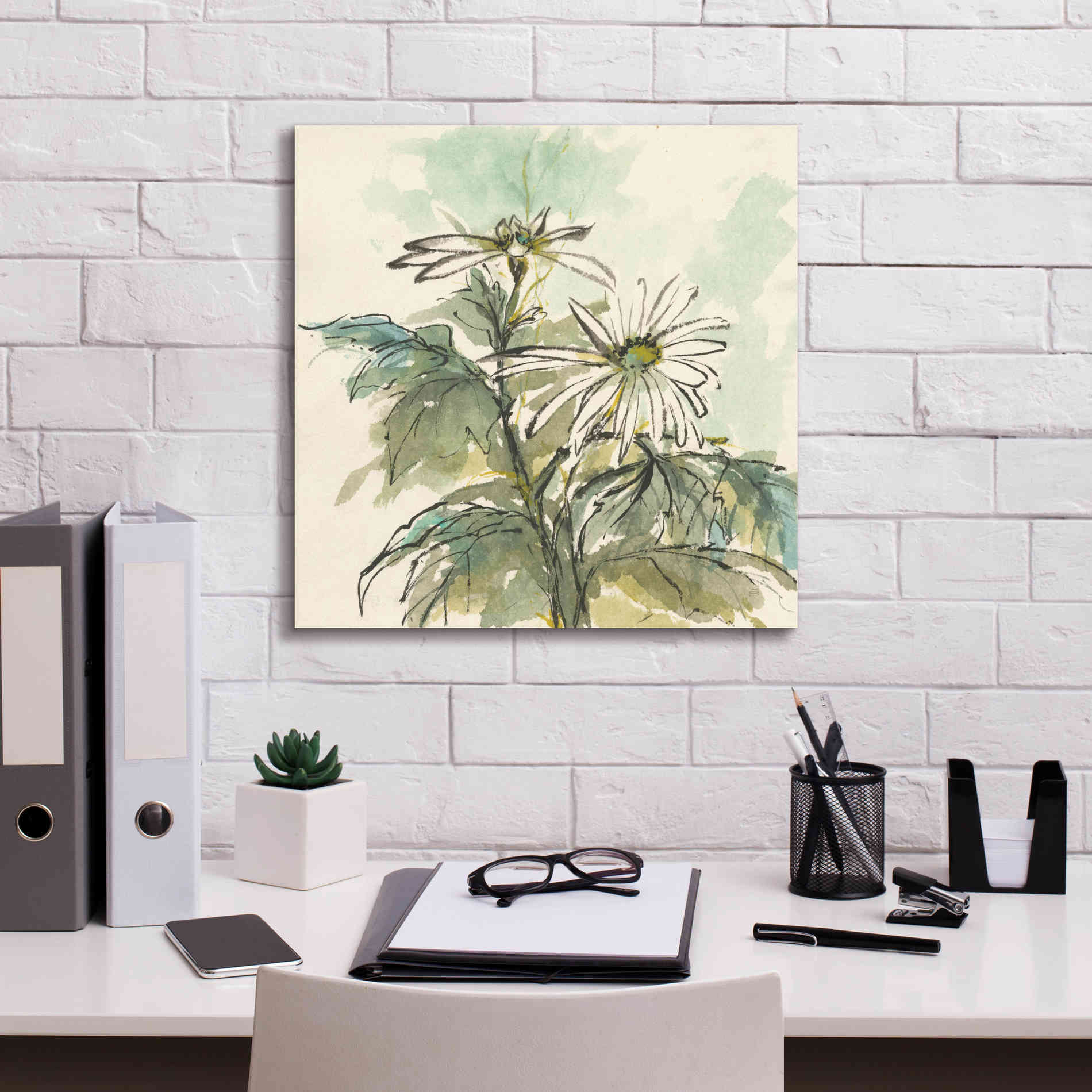 'Snowmum II' by Chris Paschke, Giclee Canvas Wall Art,18 x 18