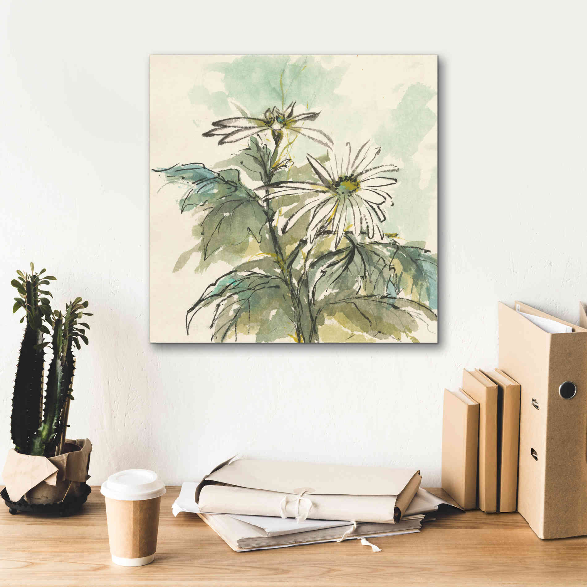 'Snowmum II' by Chris Paschke, Giclee Canvas Wall Art,18 x 18