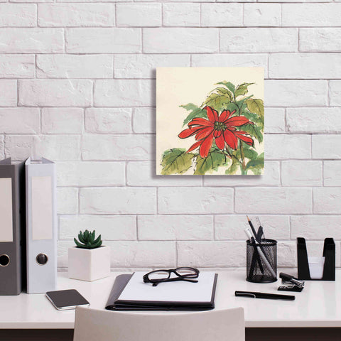 Image of 'Poinsettia I' by Chris Paschke, Giclee Canvas Wall Art,12 x 12