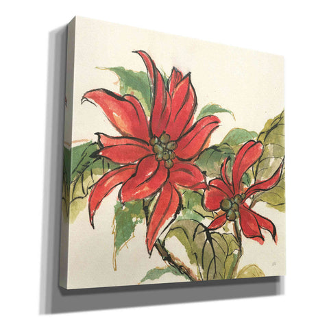 Image of 'Poinsettia II' by Chris Paschke, Giclee Canvas Wall Art