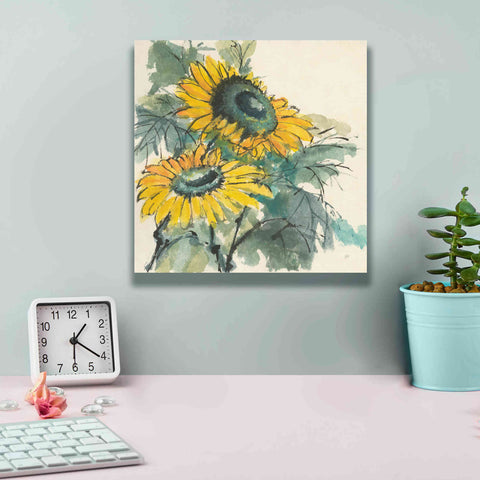 Image of 'Sunflower I' by Chris Paschke, Giclee Canvas Wall Art,12 x 12