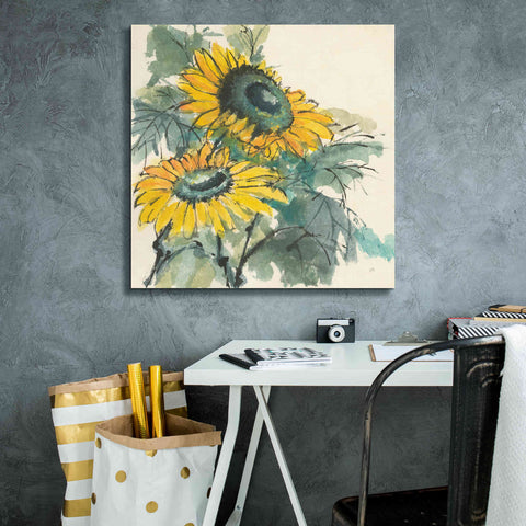 Image of 'Sunflower I' by Chris Paschke, Giclee Canvas Wall Art,26 x 26