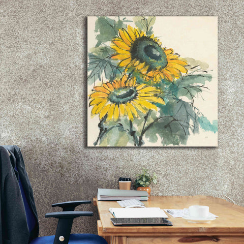 Image of 'Sunflower I' by Chris Paschke, Giclee Canvas Wall Art,37 x 37