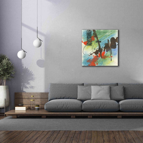 Image of 'Graffiti Blue I' by Chris Paschke, Giclee Canvas Wall Art,37 x 37