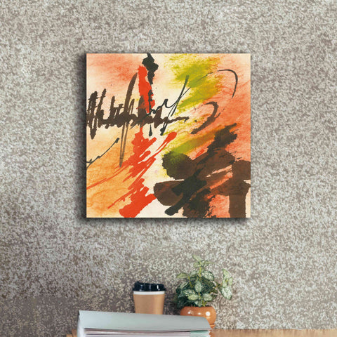 Image of 'Graffiti Orange II' by Chris Paschke, Giclee Canvas Wall Art,18 x 18