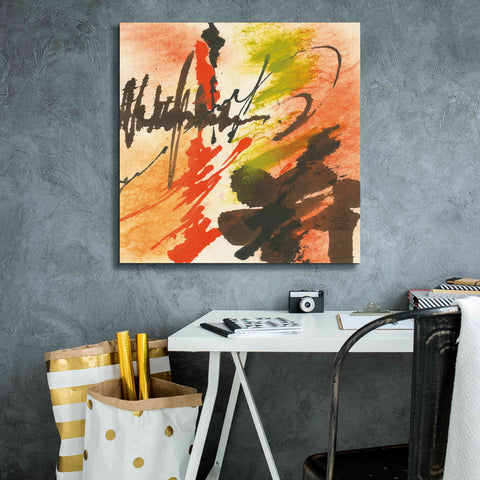 Image of 'Graffiti Orange II' by Chris Paschke, Giclee Canvas Wall Art,26 x 26