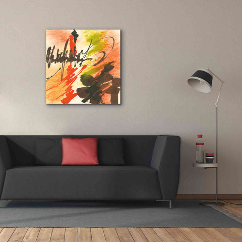 Image of 'Graffiti Orange II' by Chris Paschke, Giclee Canvas Wall Art,37 x 37