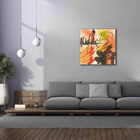 Image of 'Graffiti Orange II' by Chris Paschke, Giclee Canvas Wall Art,37 x 37