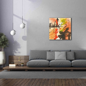 'Graffiti Orange II' by Chris Paschke, Giclee Canvas Wall Art,37 x 37