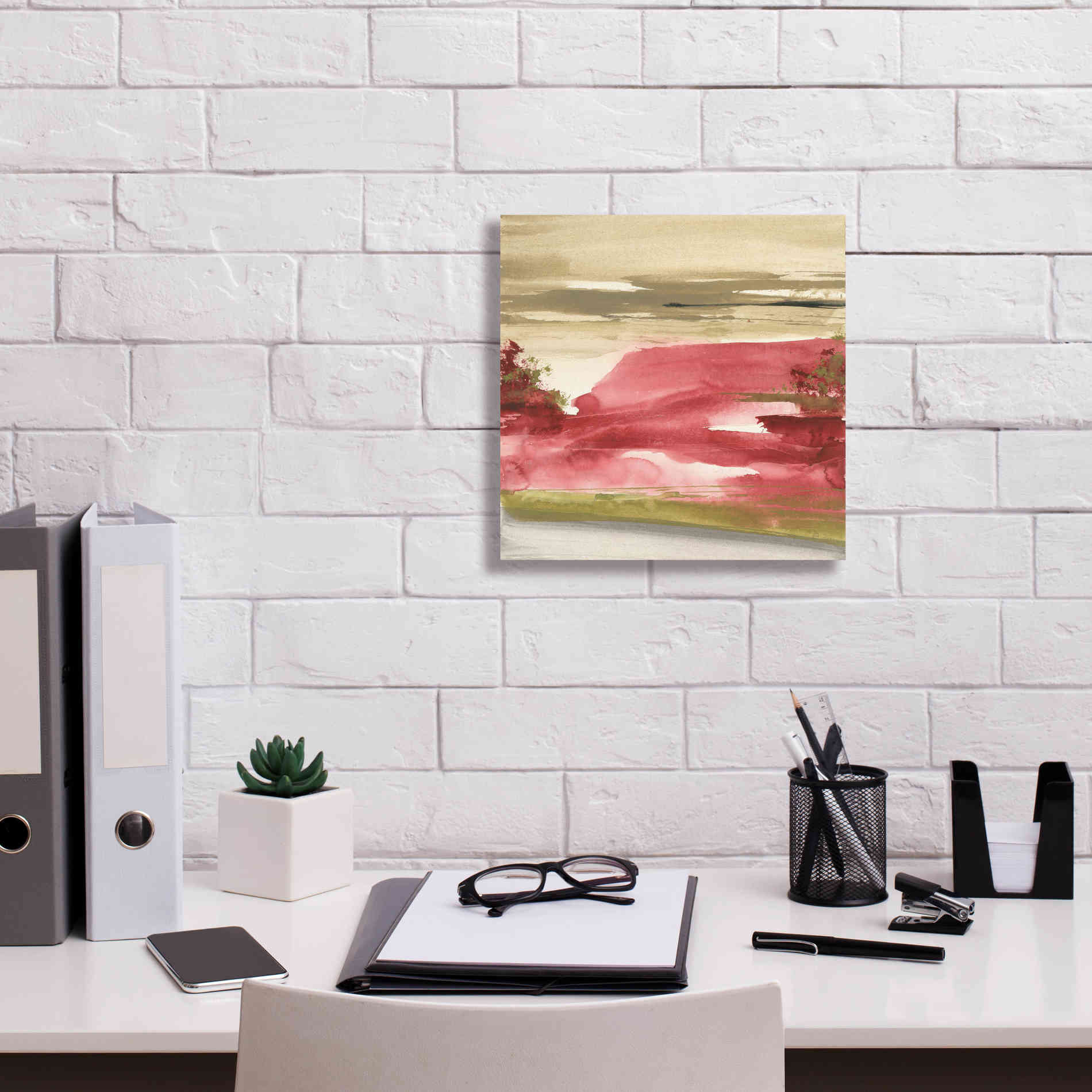 'Red Rock I' by Chris Paschke, Giclee Canvas Wall Art,12 x 12