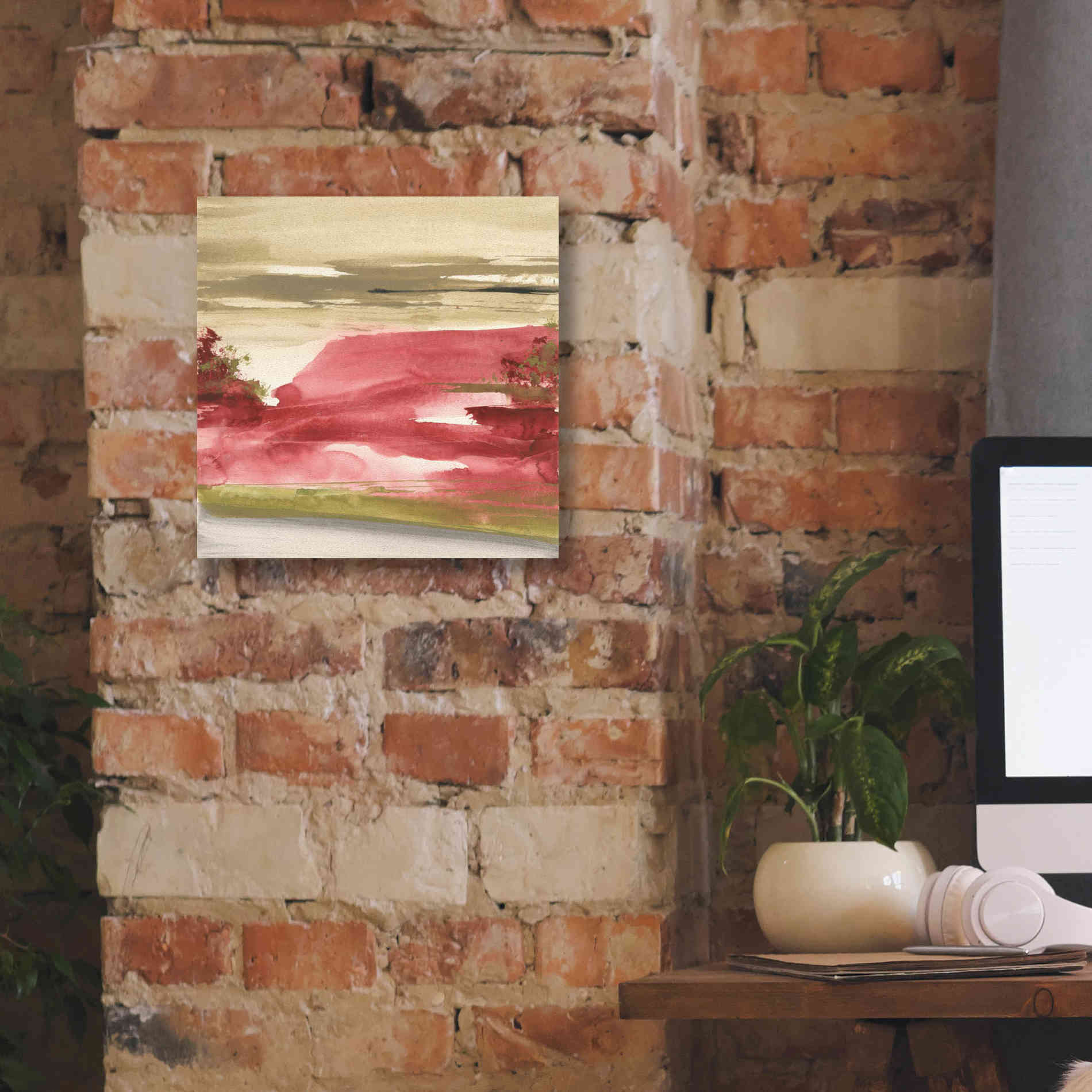 'Red Rock I' by Chris Paschke, Giclee Canvas Wall Art,12 x 12