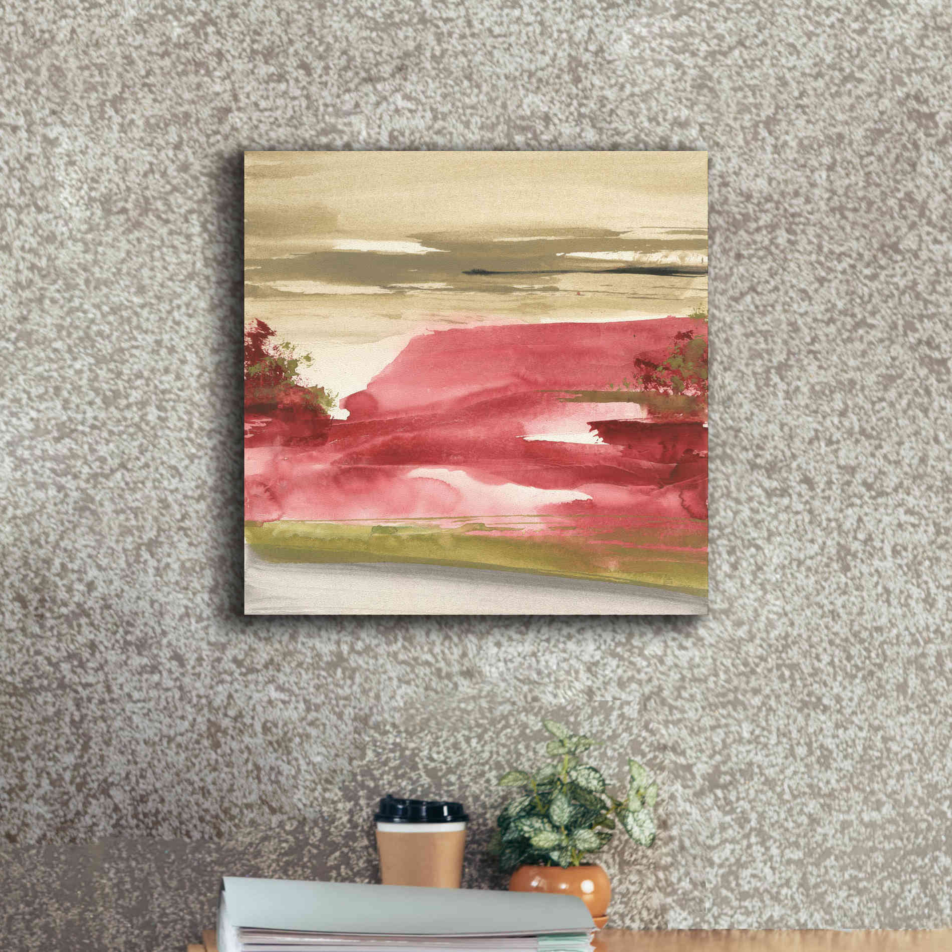 'Red Rock I' by Chris Paschke, Giclee Canvas Wall Art,18 x 18