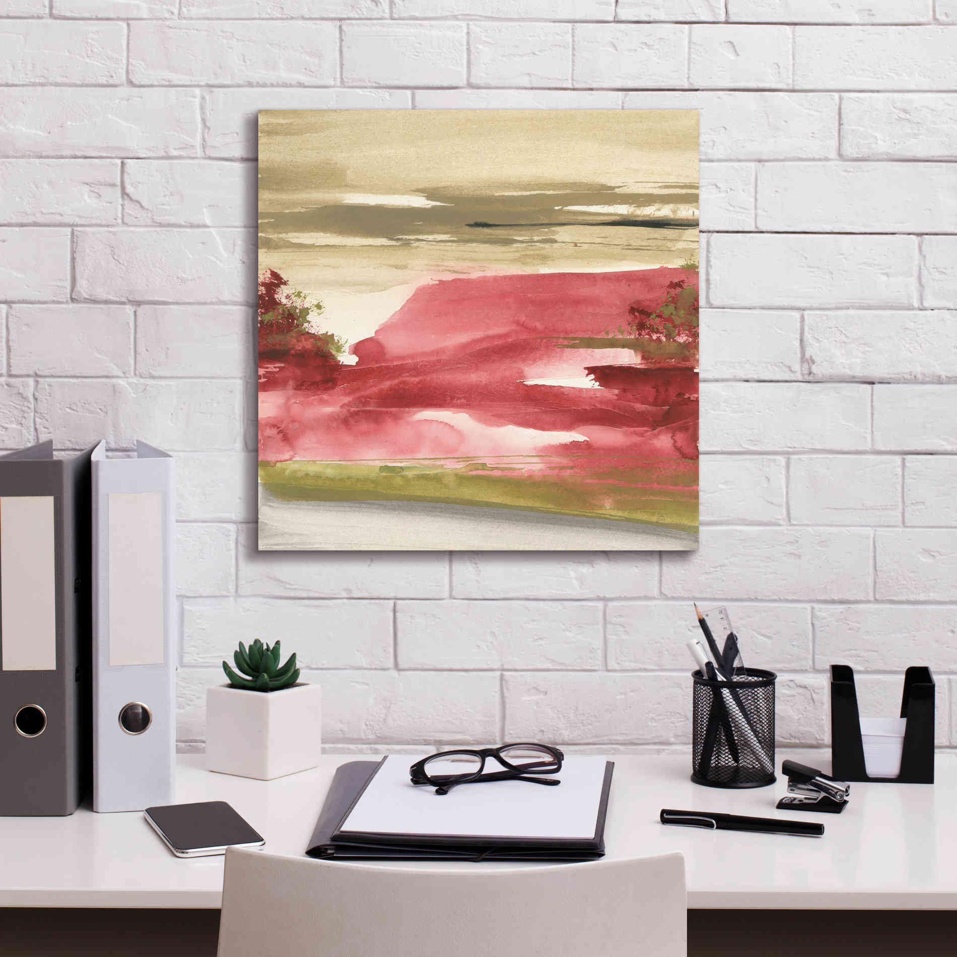 'Red Rock I' by Chris Paschke, Giclee Canvas Wall Art,18 x 18