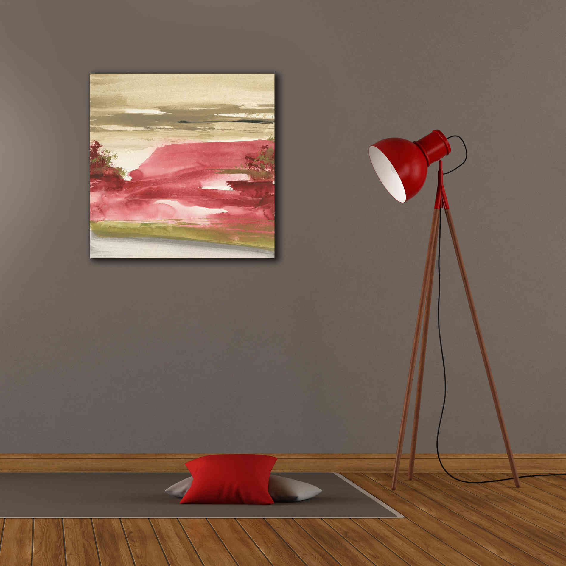 'Red Rock I' by Chris Paschke, Giclee Canvas Wall Art,26 x 26